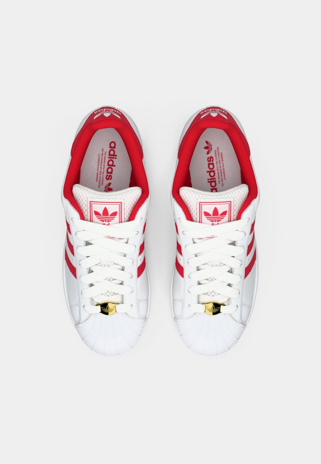 SUPERSTAR II UNISEX - Baskets - footwear white/better scarlet/gold-coloured metallic