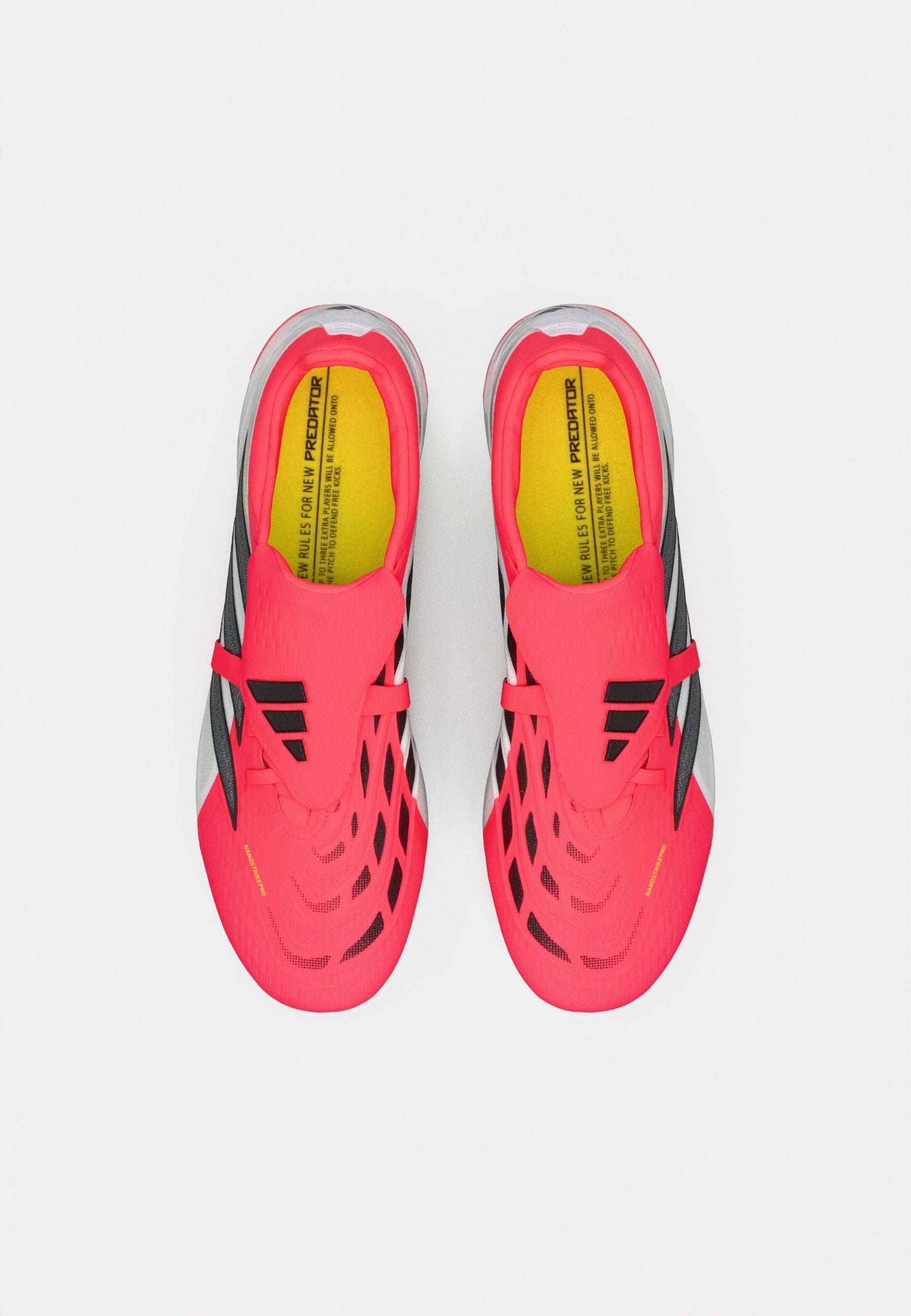 PREDATOR PRO FOLD-OVER TONGUE FIRM GROUND FOOTBALL BOOTS - Firm-ground football boots - lucid red/core black/footwear white