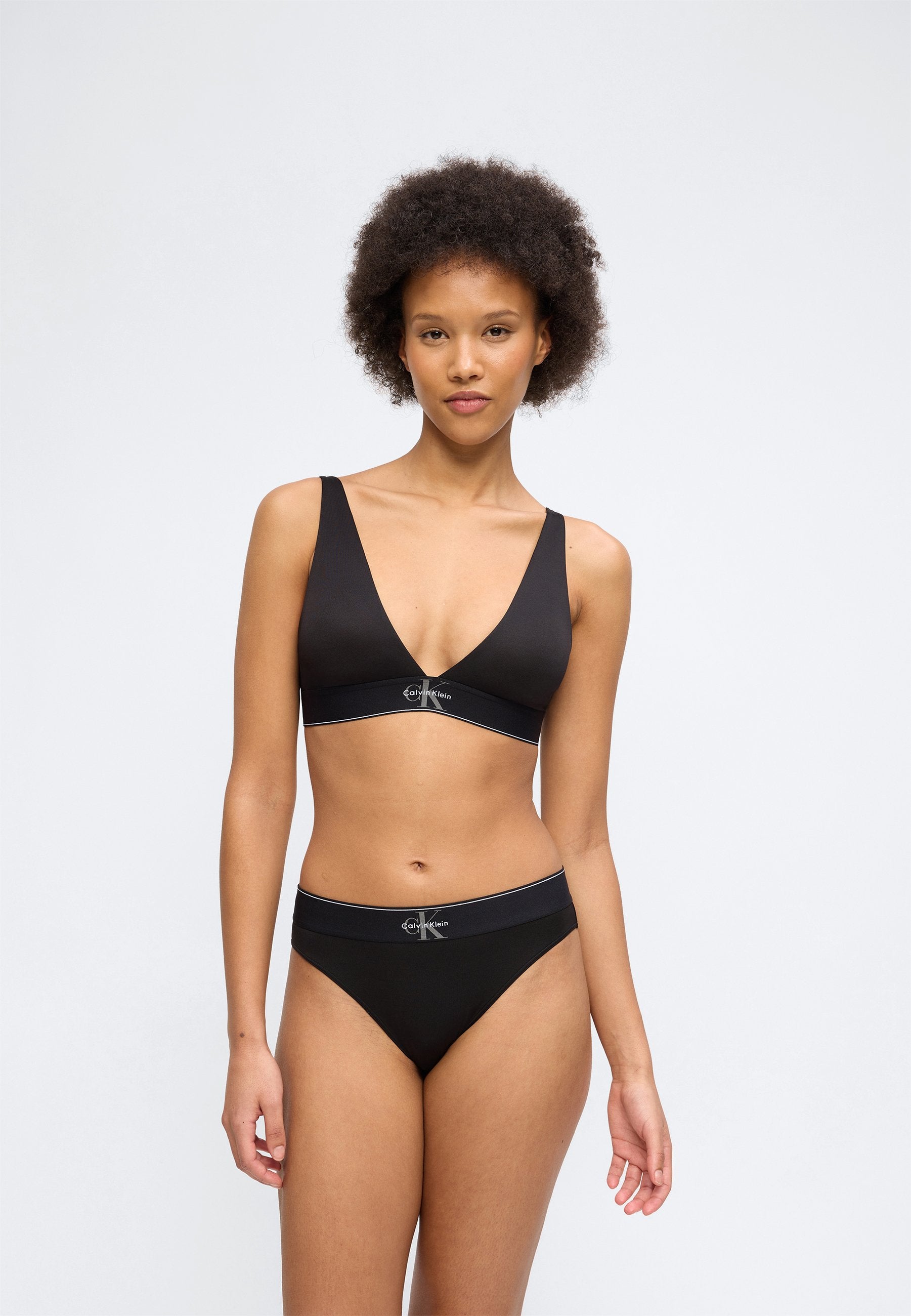 HIGH WAIST BIKINI - CK GRAPHIC - Briefs - black