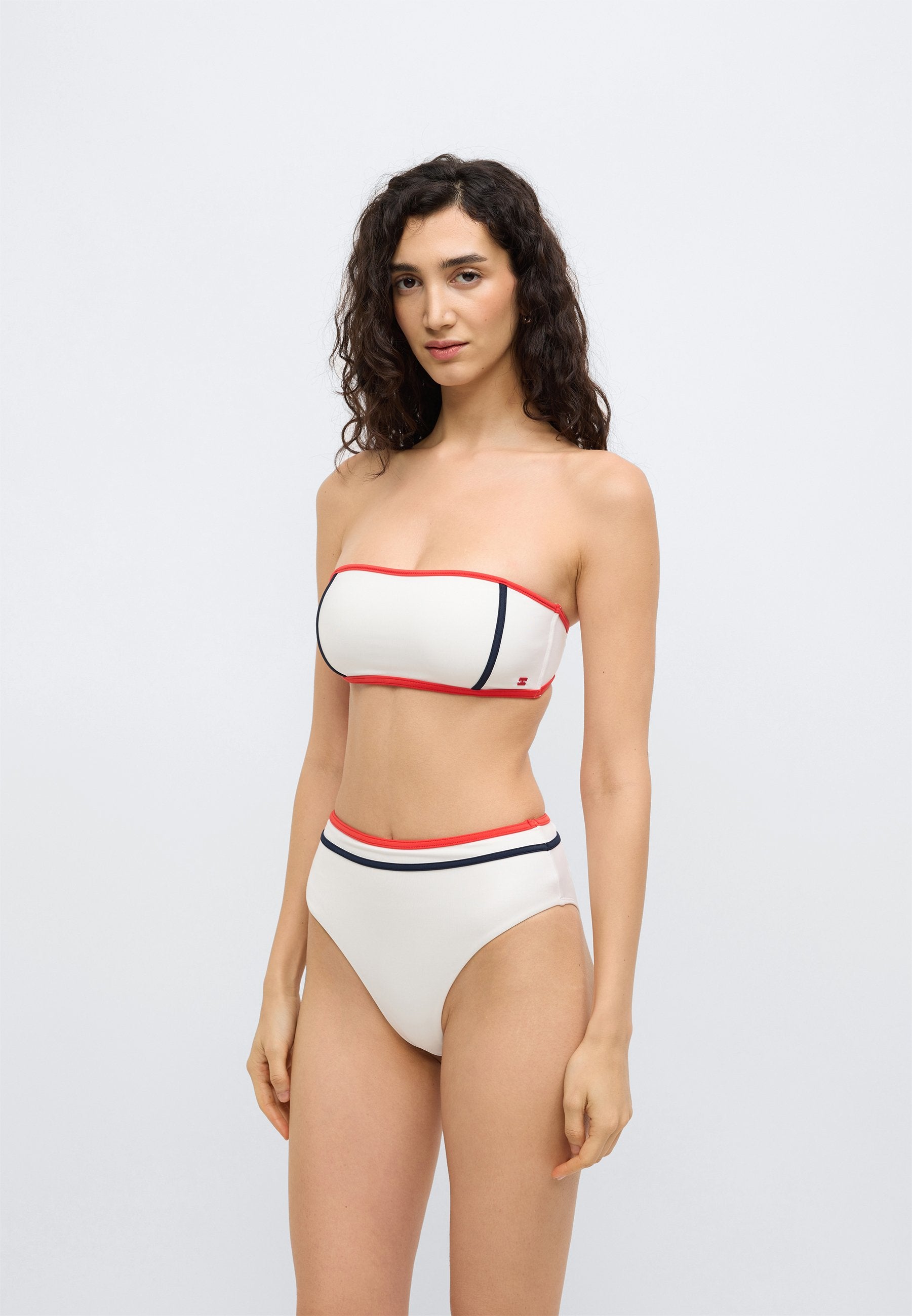 HAUT DE MAILLOT BANDEAU CLASSIQUE SIGNATURE - Haut de maillot - écru