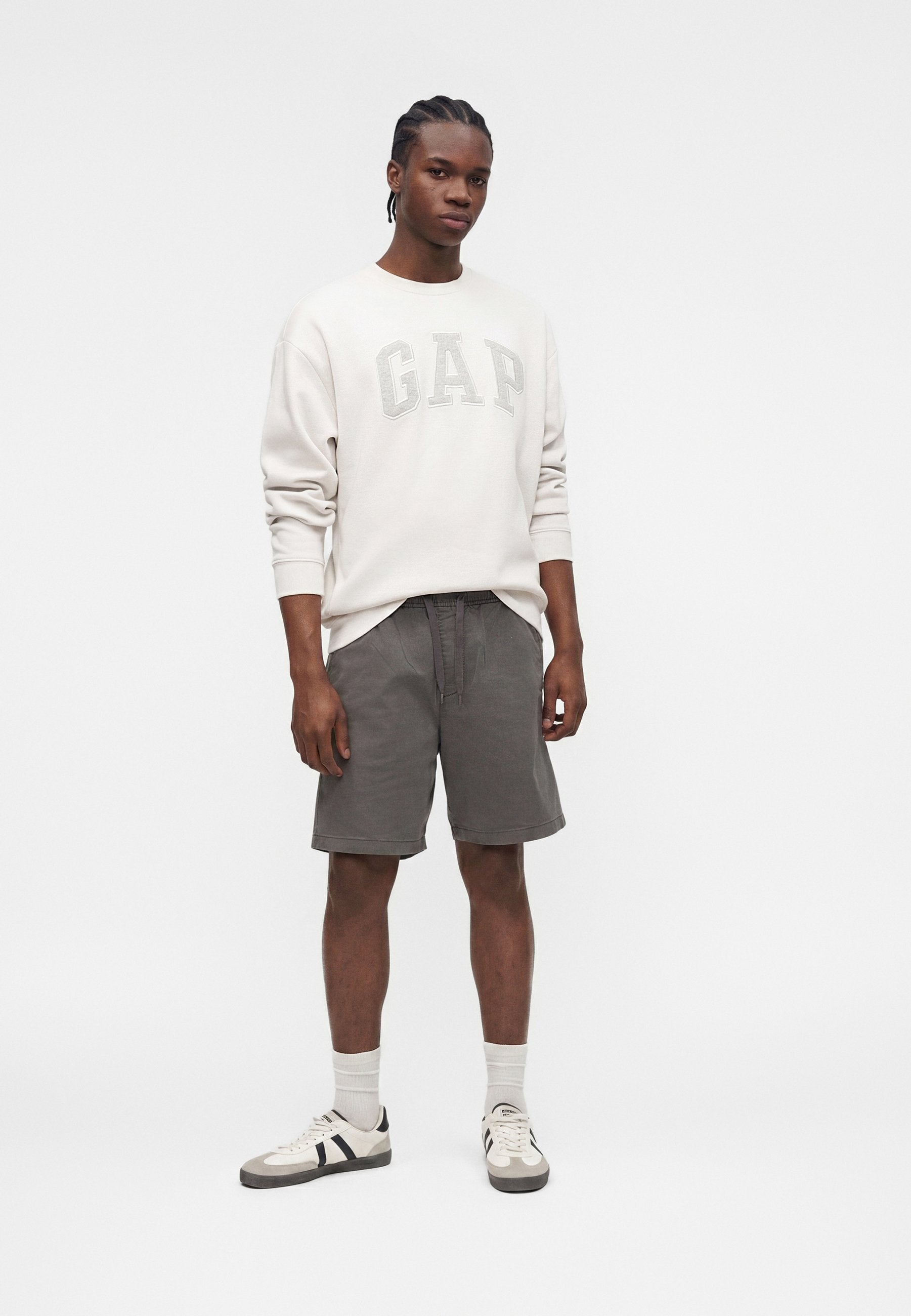 HERITAGE LOGO CREW SOLID - Sweatshirt - stone