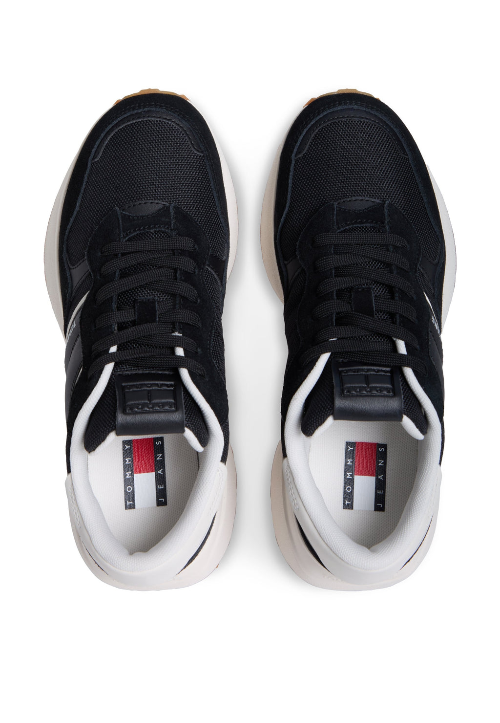 SUEDE CLEAT MIXED TEXTURE TRAINERS - Trainers - black