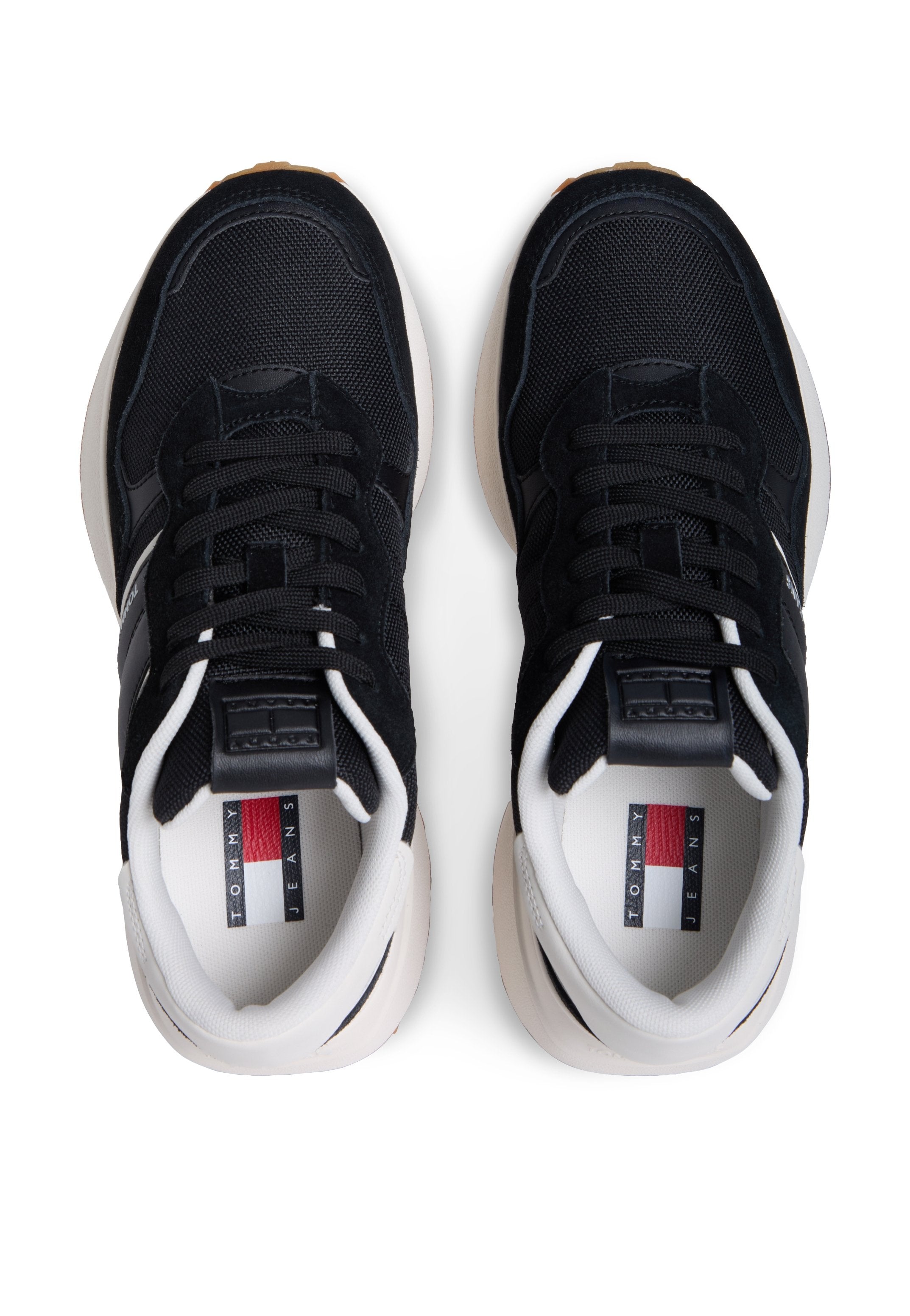 SUEDE CLEAT MIXED TEXTURE TRAINERS - Trainers - black