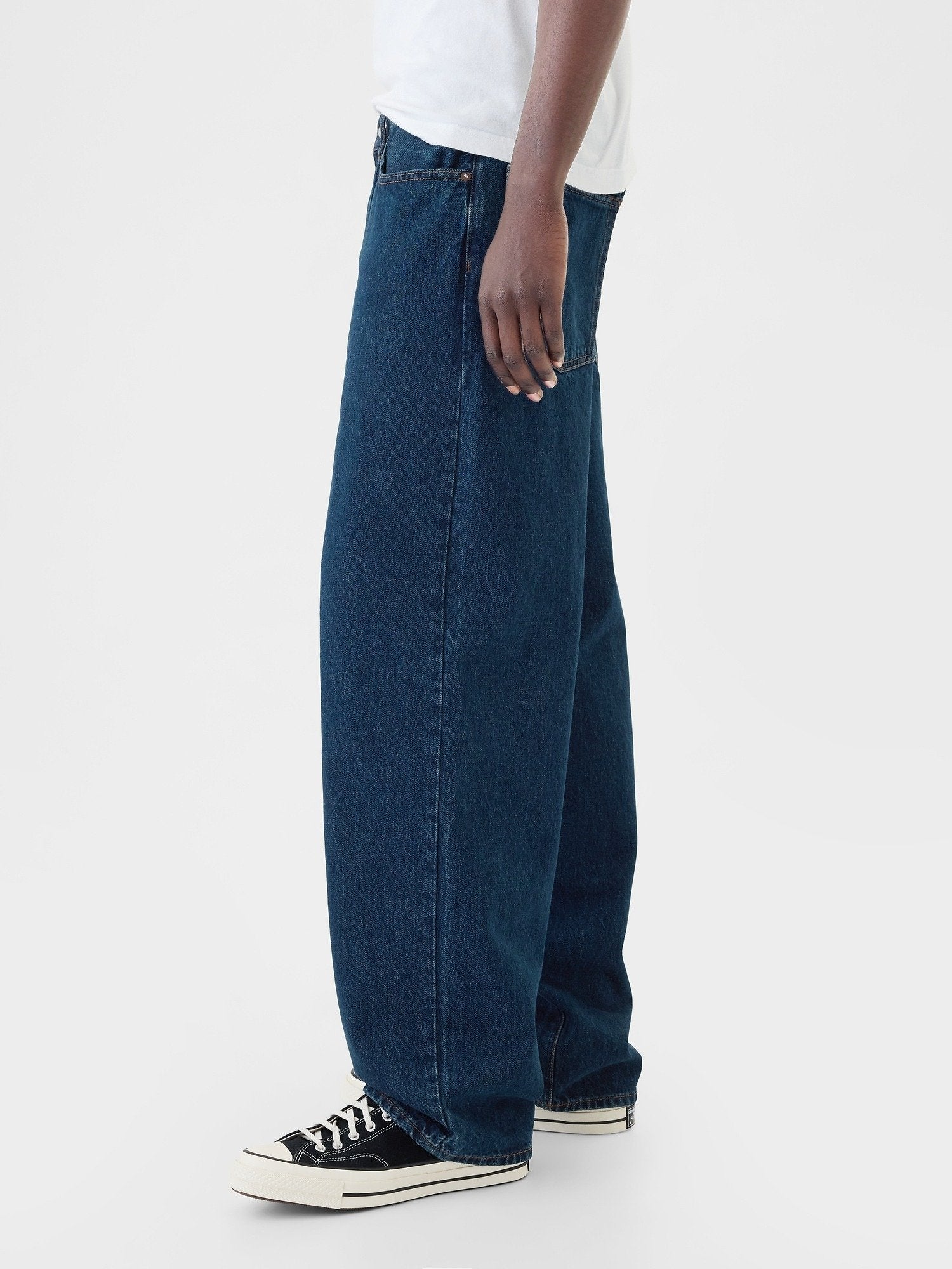 BAGGY FIT RIGID - Straight leg jeans - dark wash