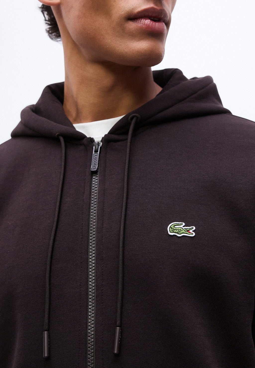 Zip-up sweatshirt - dark brown
