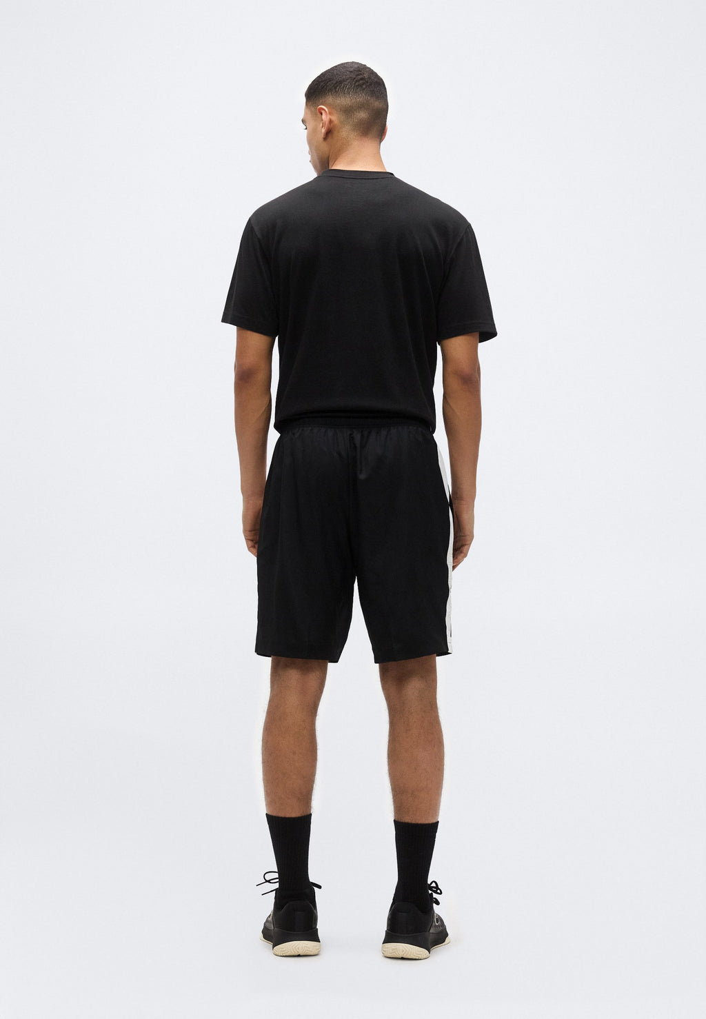 TENNIS SHORT - Sports shorts - black/white