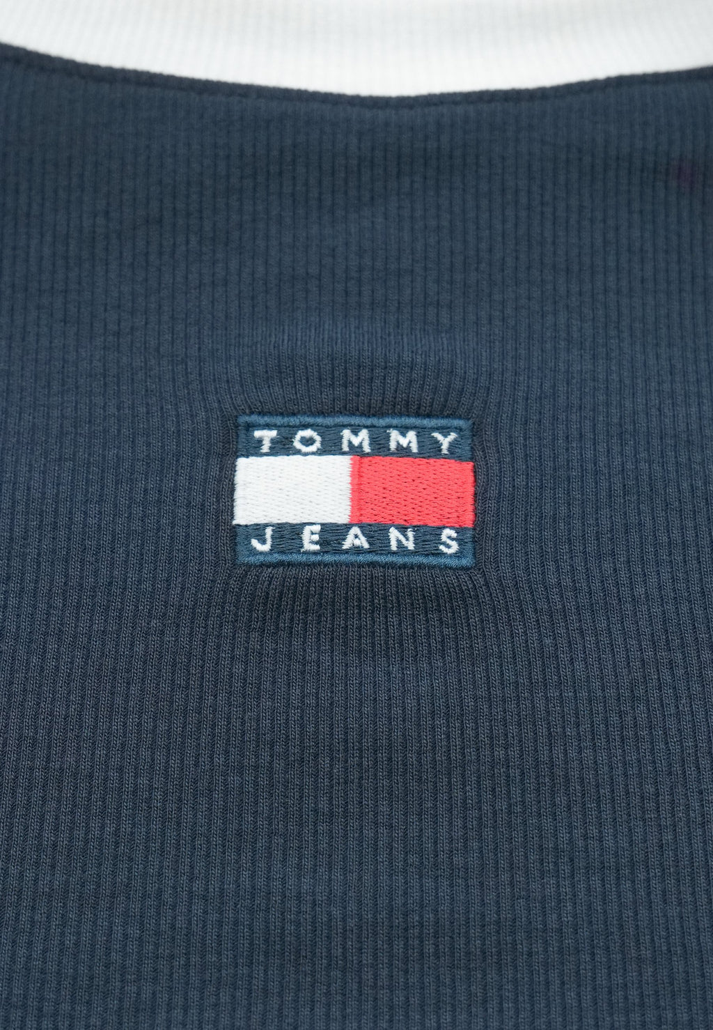 TOMMY BADGE RIBBED SLIM T-SHIRT - Print T-shirt - dark night navy