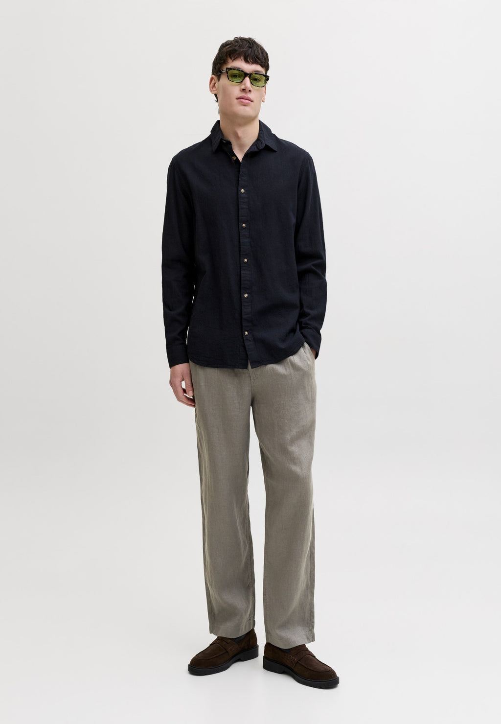 Loose Fit - Trousers - smokey olive