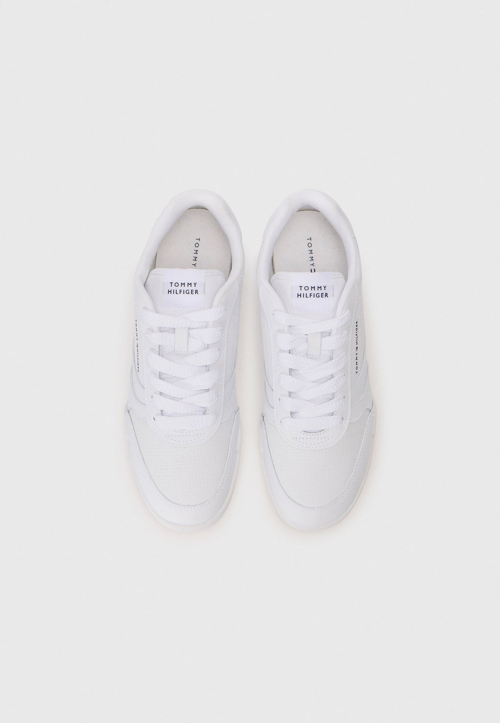 BASKETS À SEMELLE CUP ET LOGO EN CREUX EN CUIR - Baskets - blanc