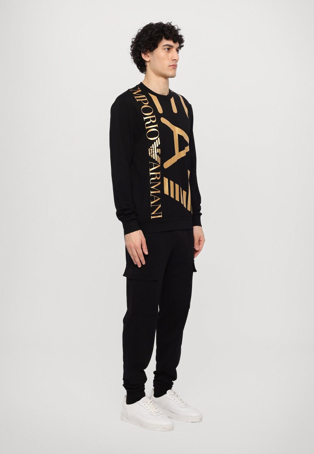 TRAIN LOGO SERIES OVERSIZE UNISEX - Sweat-shirt - black/gold