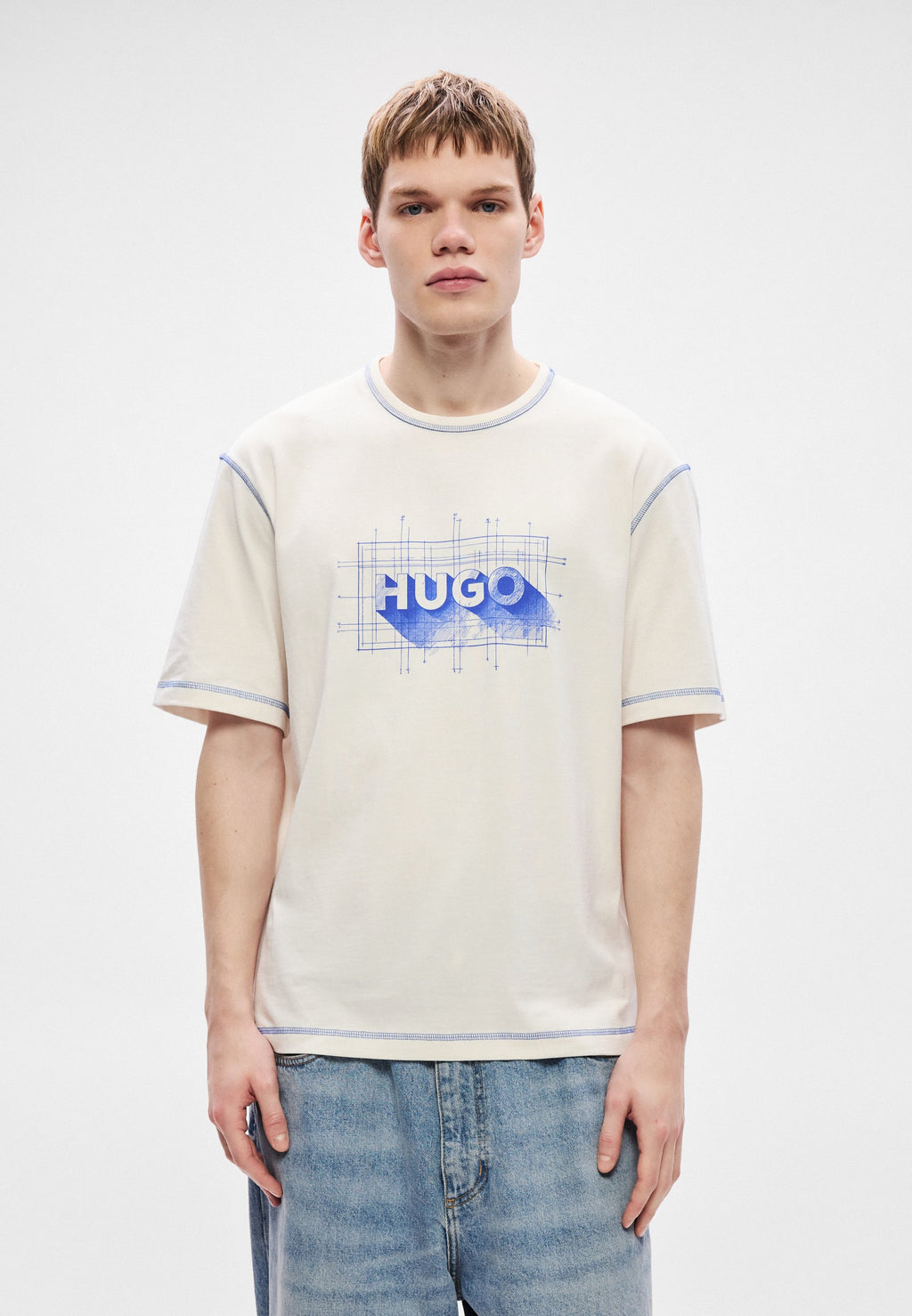 NOTHAL - Print T-shirt - open white