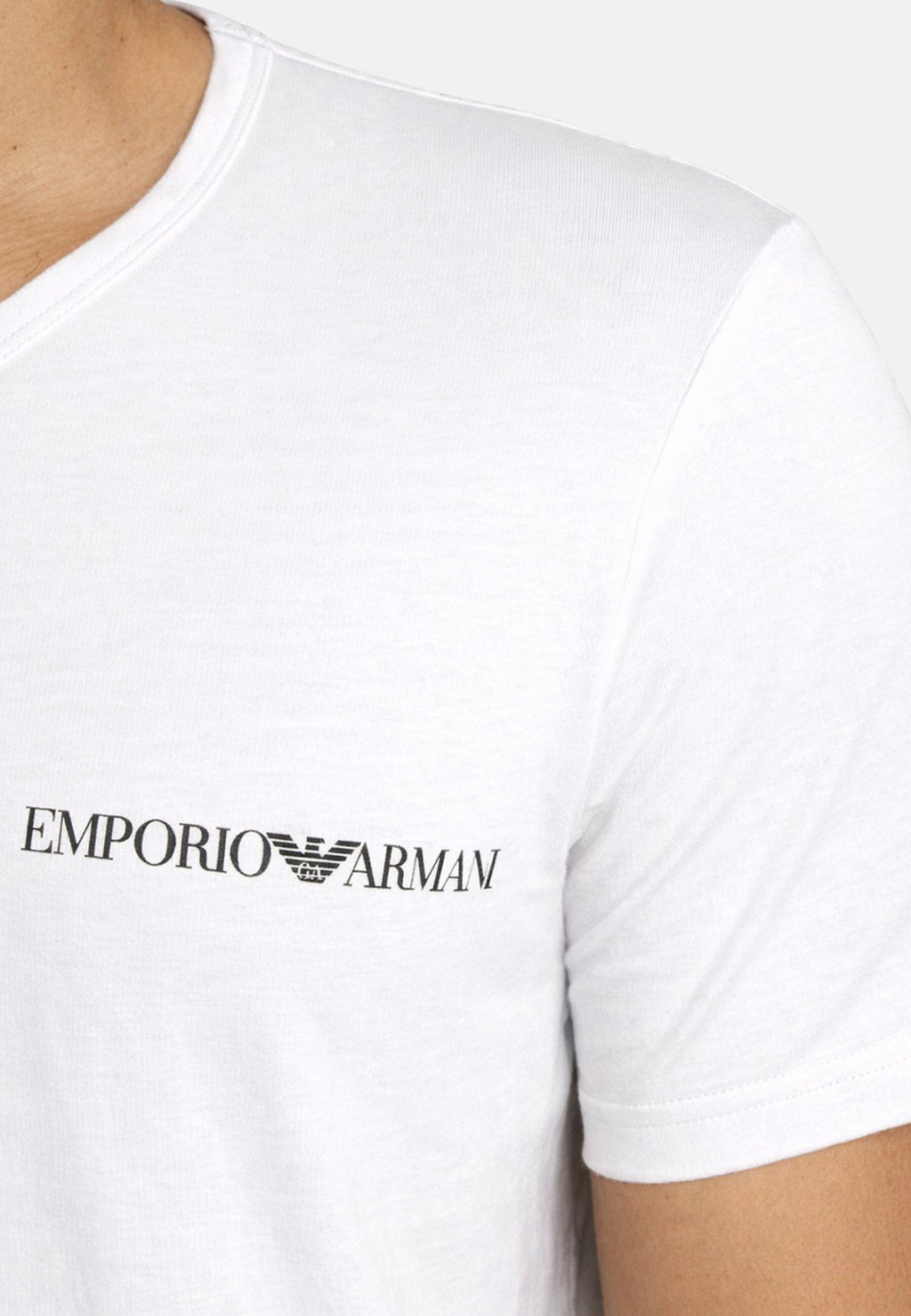 CORE LOGOBAND 2 PACK PARTE ALTA V NECK T SHIRTS - Basic T-shirt - white black