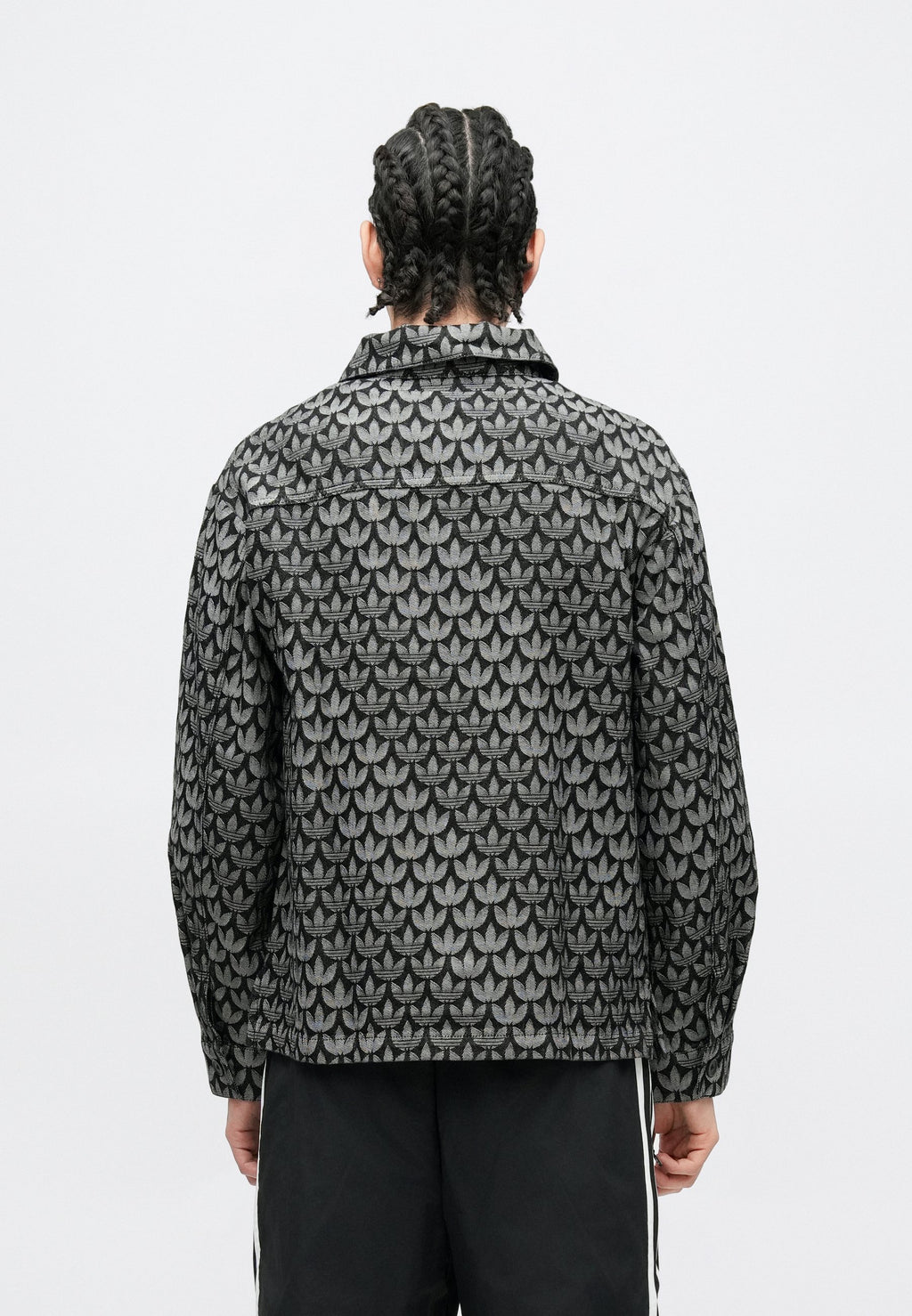 MONOGRAM SHIRT - Denim jacket - black