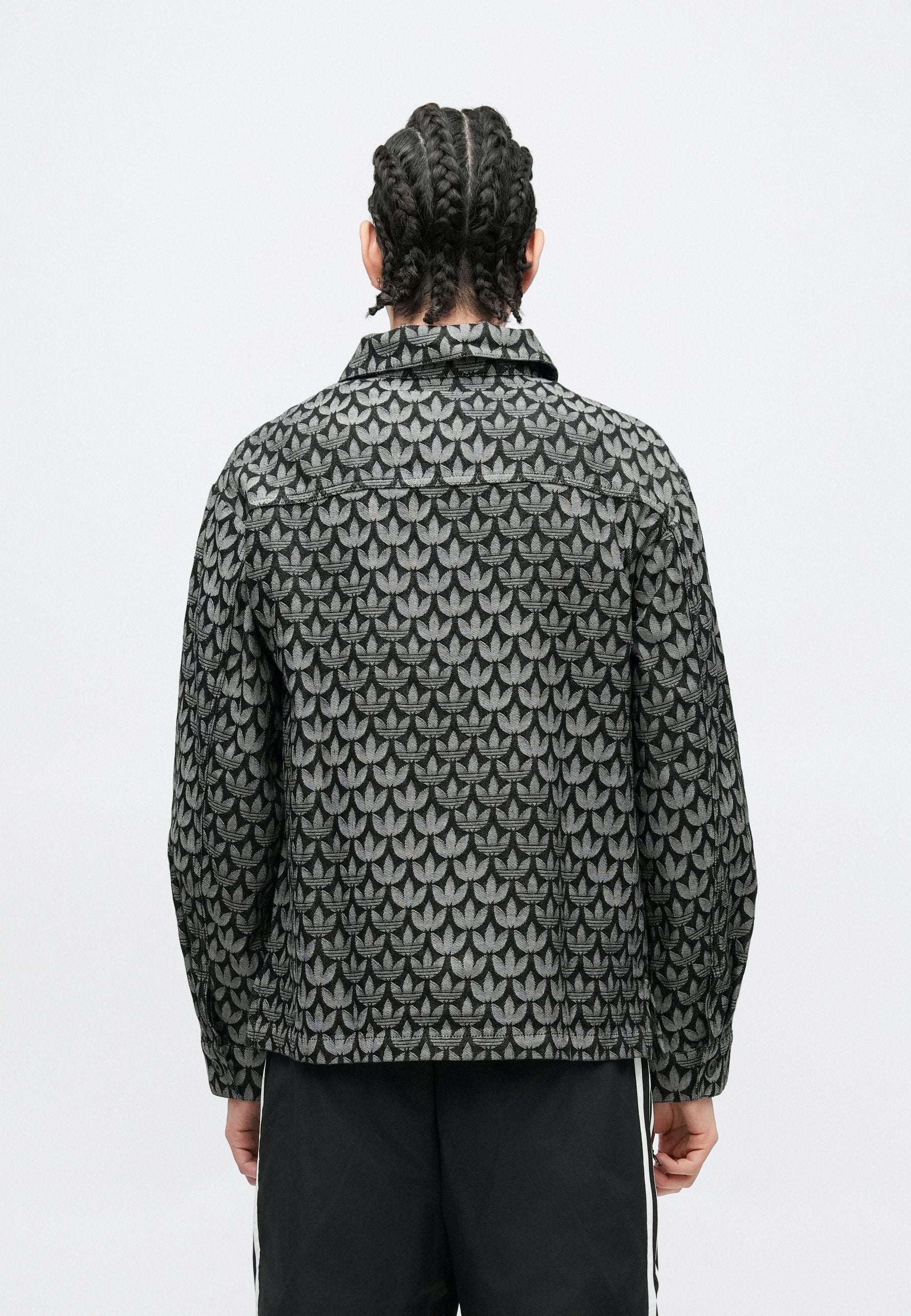MONOGRAM SHIRT - Denim jacket - black