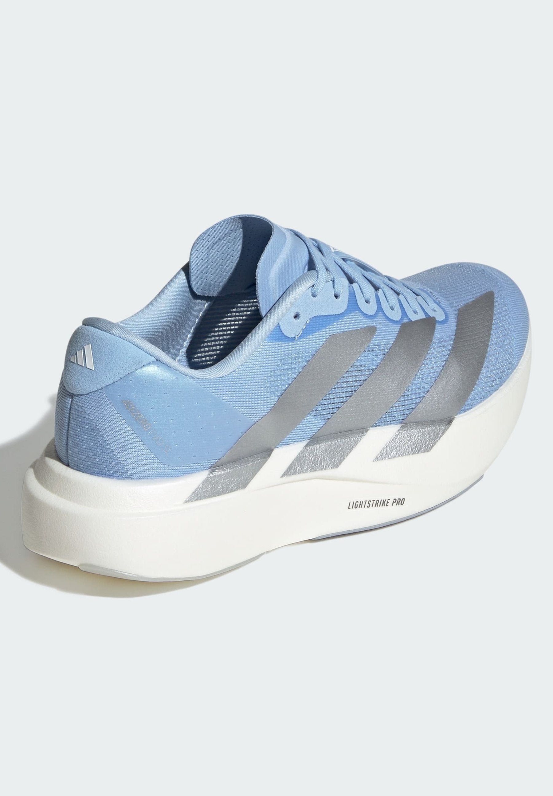ADIZERO EVO SL W - Trainers - glow blue   silver metallic   cloud white