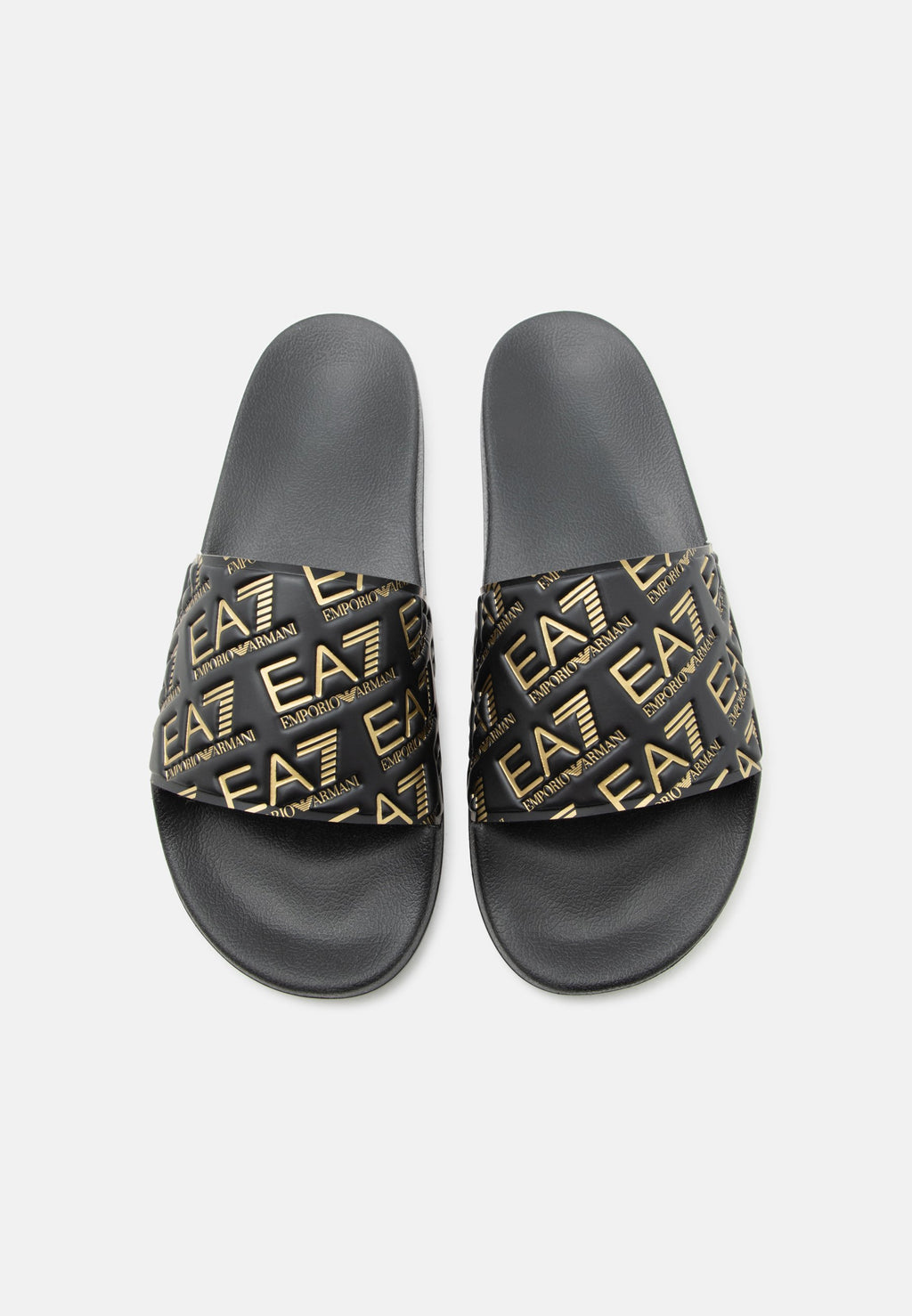 VISIBILITY SLIPPER UNISEX - Pool slides - black/gold-coloured