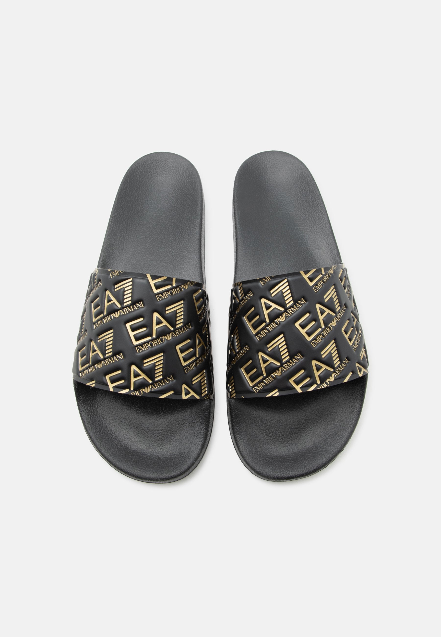 VISIBILITY SLIPPER UNISEX - Pool slides - black/gold-coloured