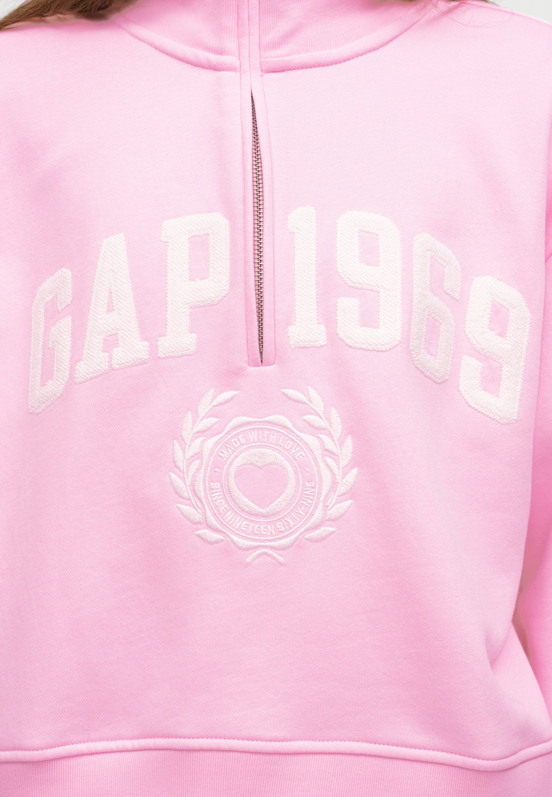 LOGO JAN HALF ZIP - Sweatshirt - primrose pink