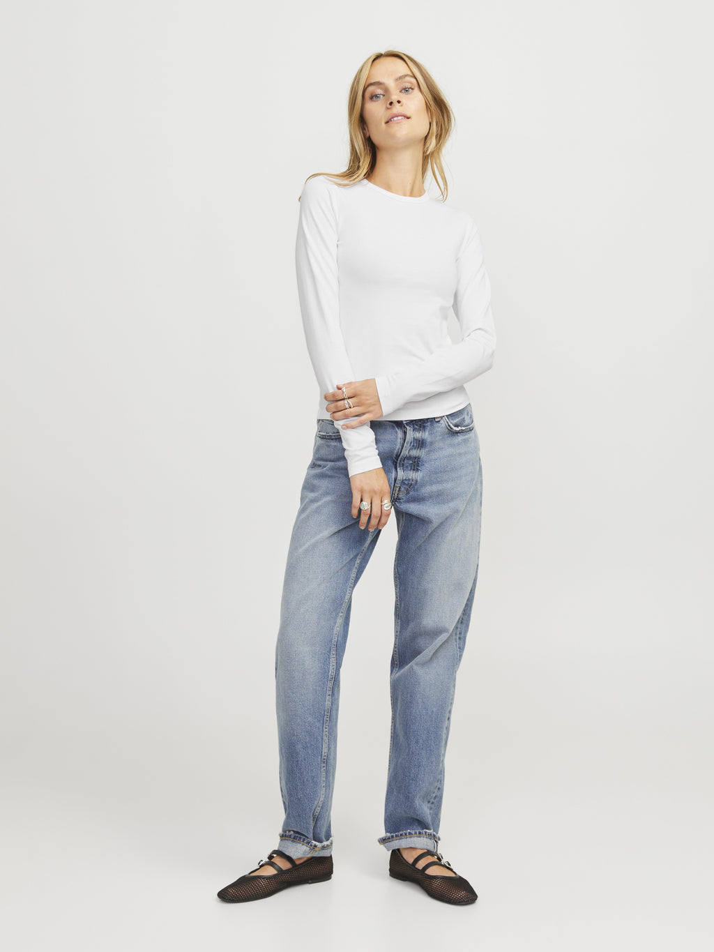 Longsleeved JXCELINE Longsleeved - Long sleeved top - bright white
