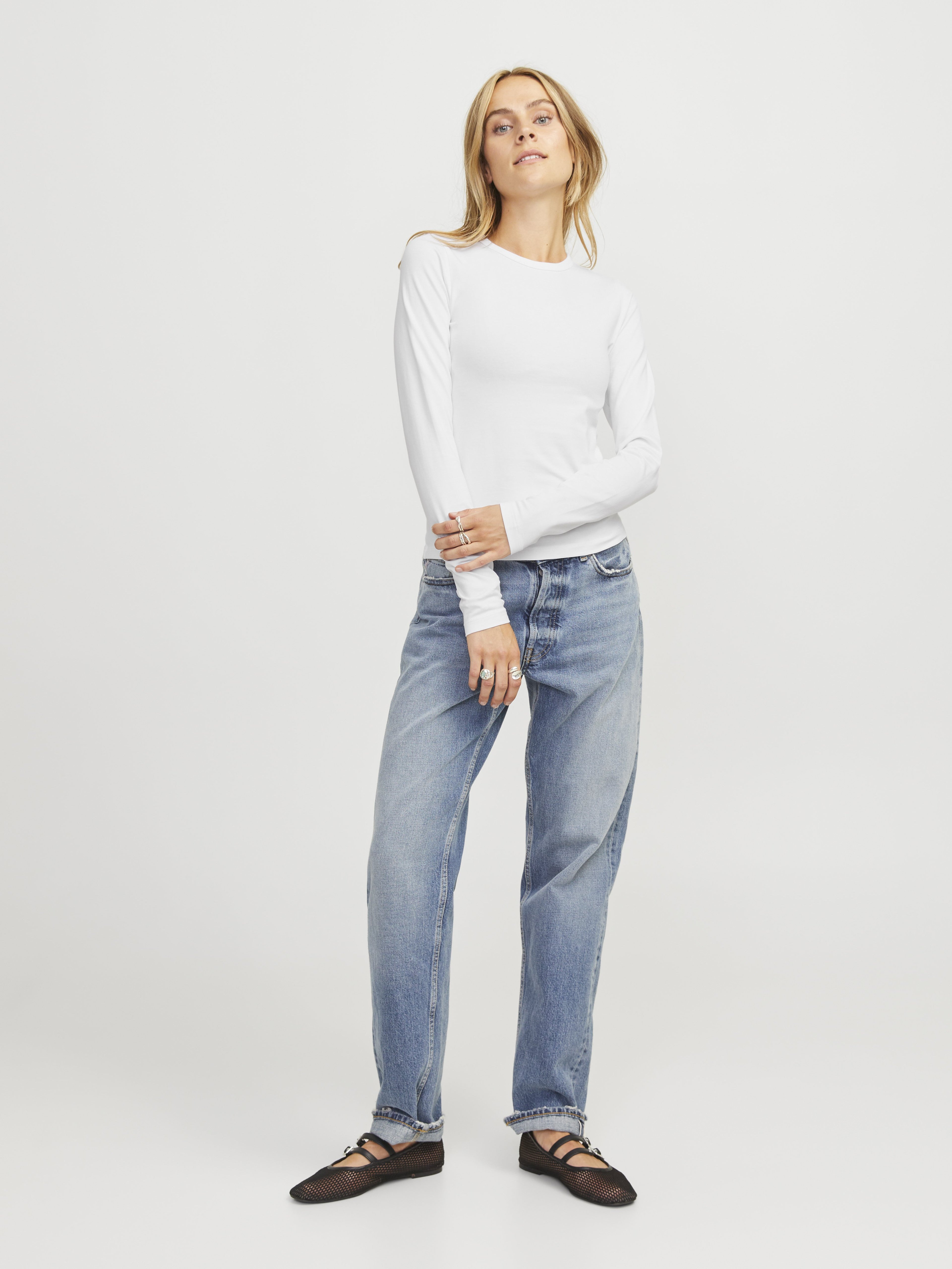 Longsleeved JXCELINE Longsleeved - Long sleeved top - bright white