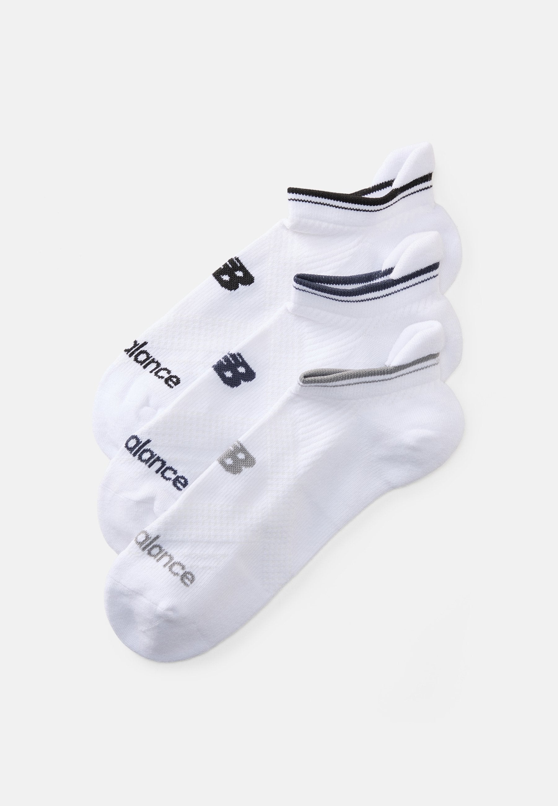 RUN NO SHOW UNISEX 3 PACK - Sneaker socks - white
