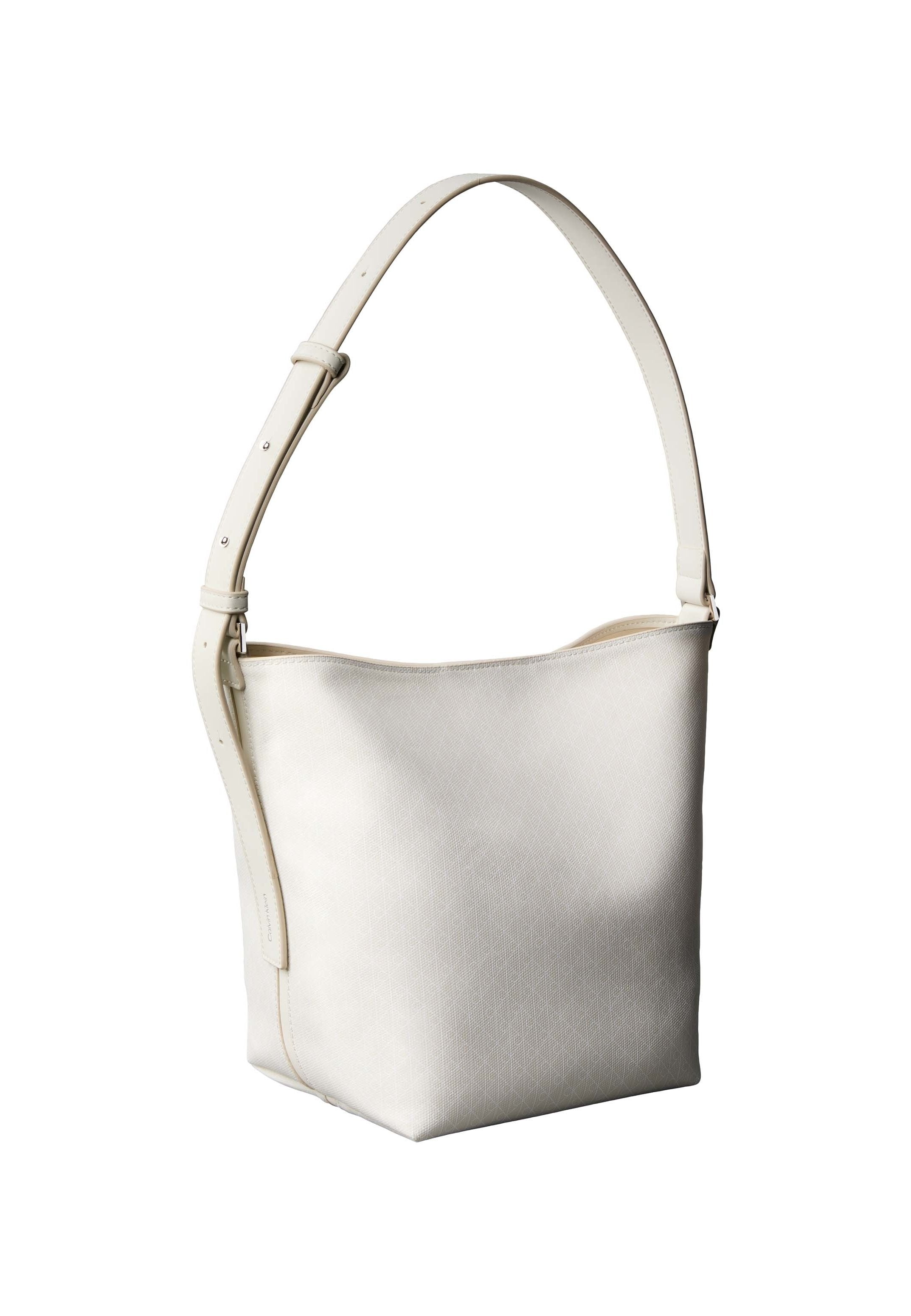 EMBLEM MEDIUM BUCKET - Handbag - white