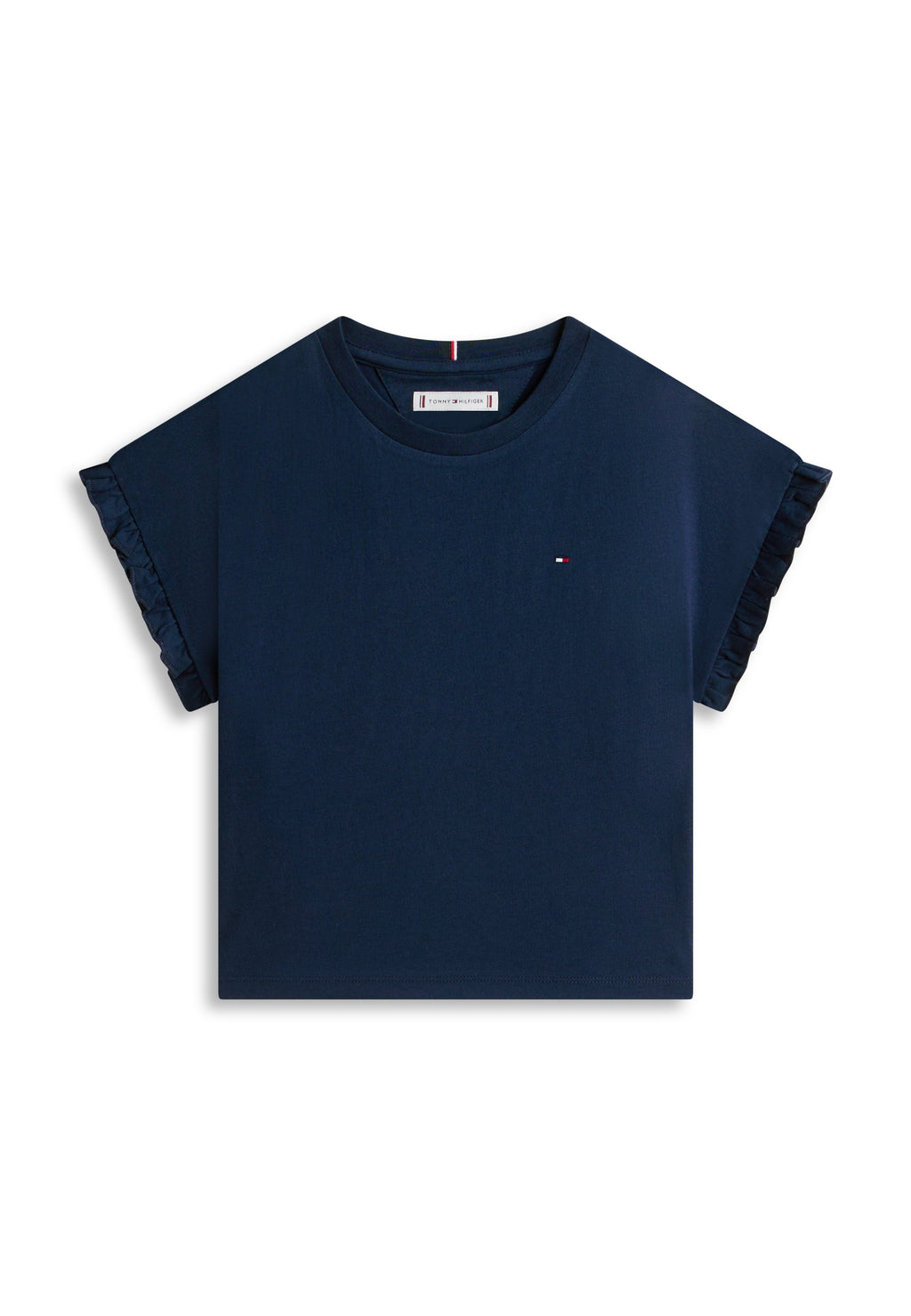 ESSENTIAL RUFFLE CUFF RELAXED TOP - Basic T-shirt - dark night navy