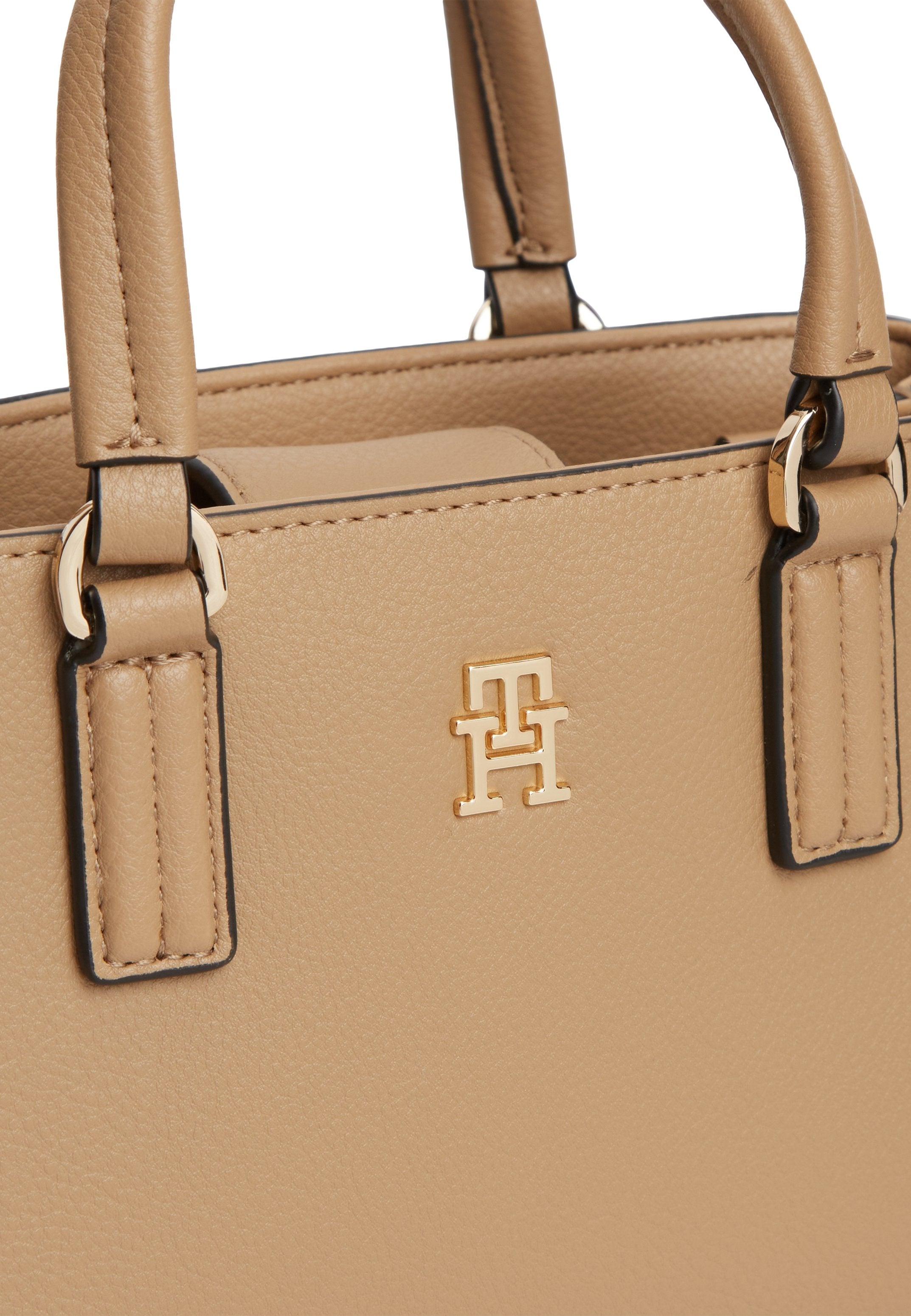 TH MONOGRAM CROSSBODY TOTE BAG - Handbag - beige