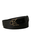 BOUCLE RONDE - Ceinture - noir/doré clair antique