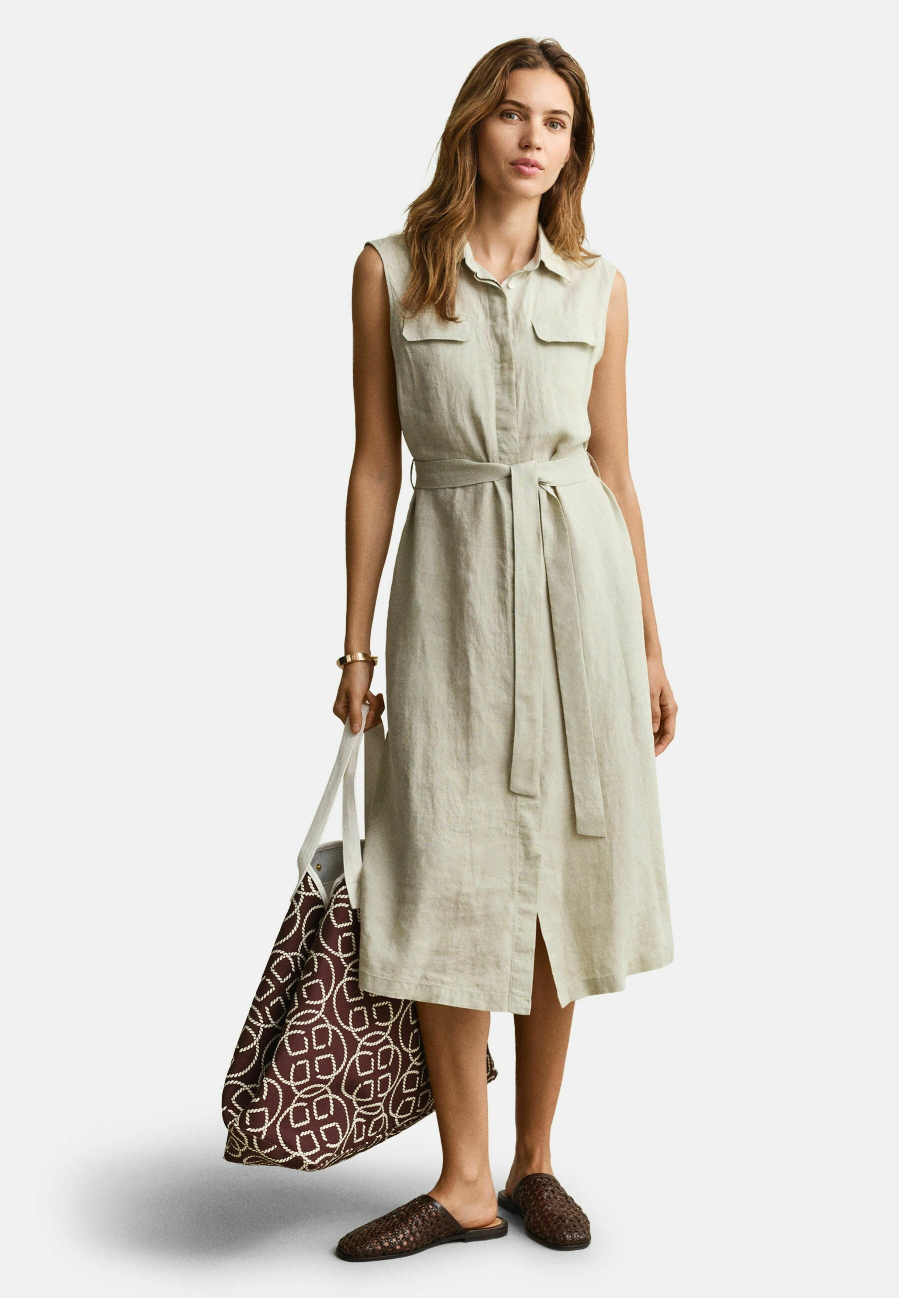 SLEEVELESS  - Shirt dress - country beige