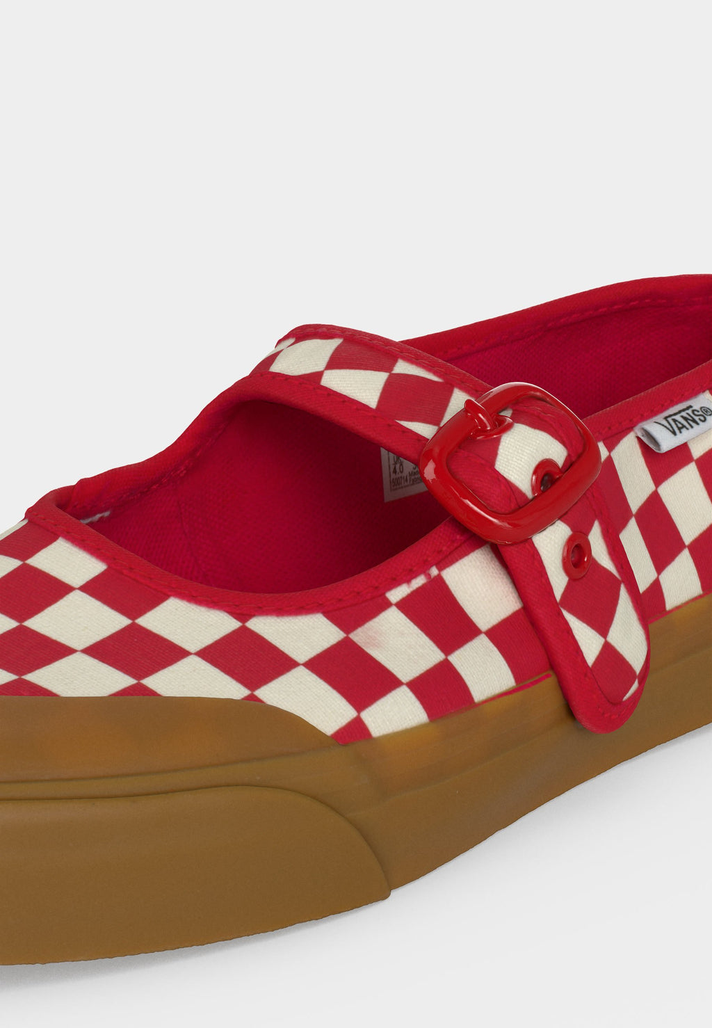 MARY JANE - Ankle strap ballet pumps - red/white