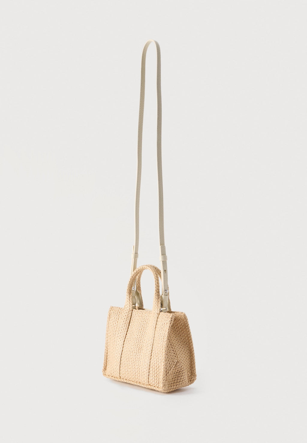 SQUARE TOTE - Handbag - natural