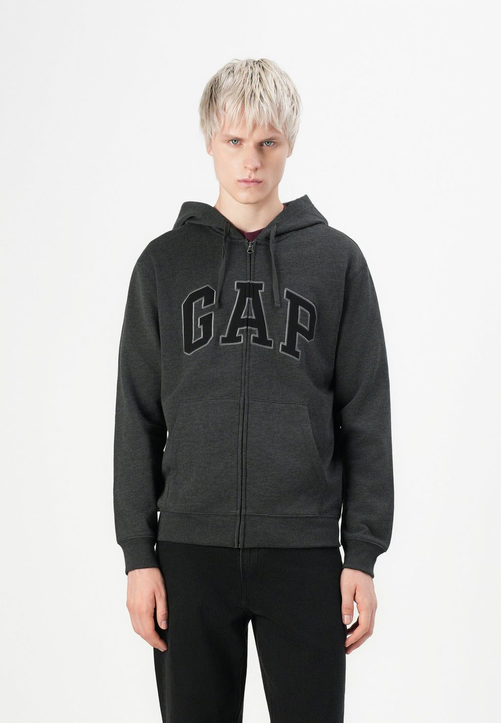 HERITAGE LOGO - Zip-up sweatshirt - new charcoal grey