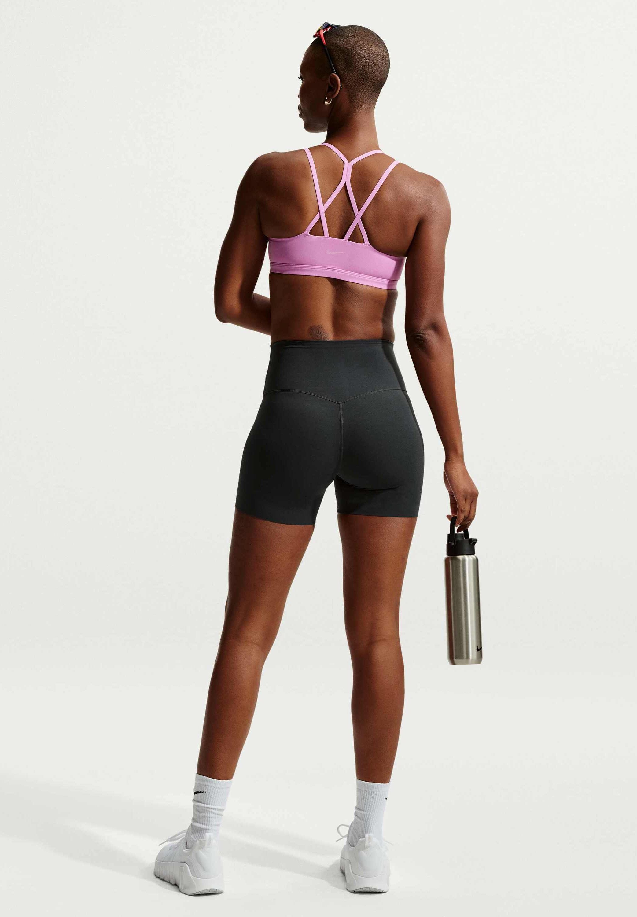W NK DF ZENVY STRAPPY BRA - Soutien-gorge de sport à maintien léger - fuchsia/blanc