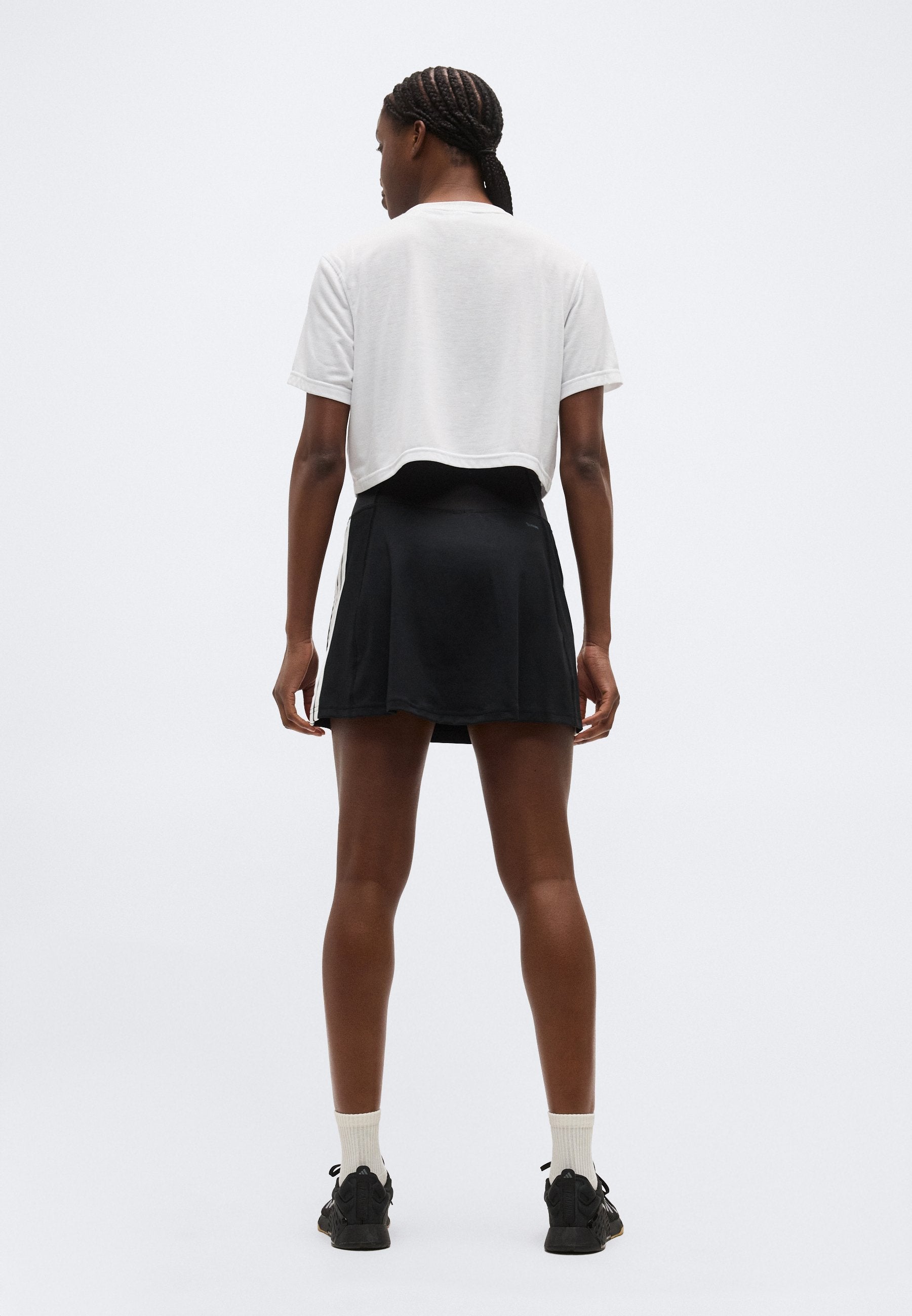 SKORT - Sports skirt - black/white