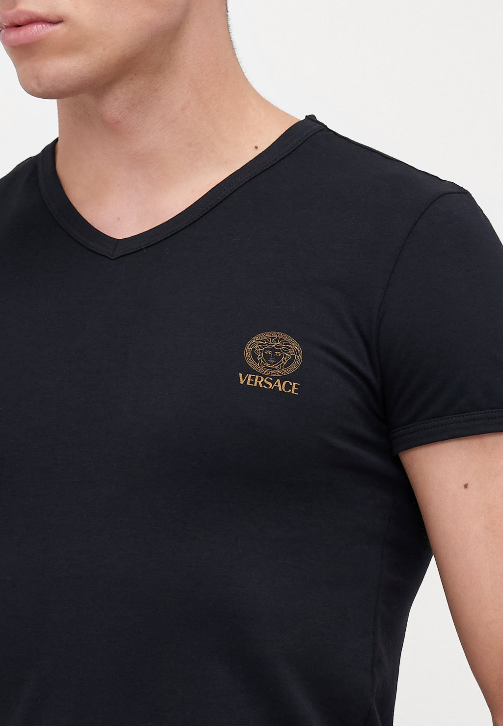 SHORT SLEEVES V NECK TOPEKA NEW LOGO - Undershirt - schwarz