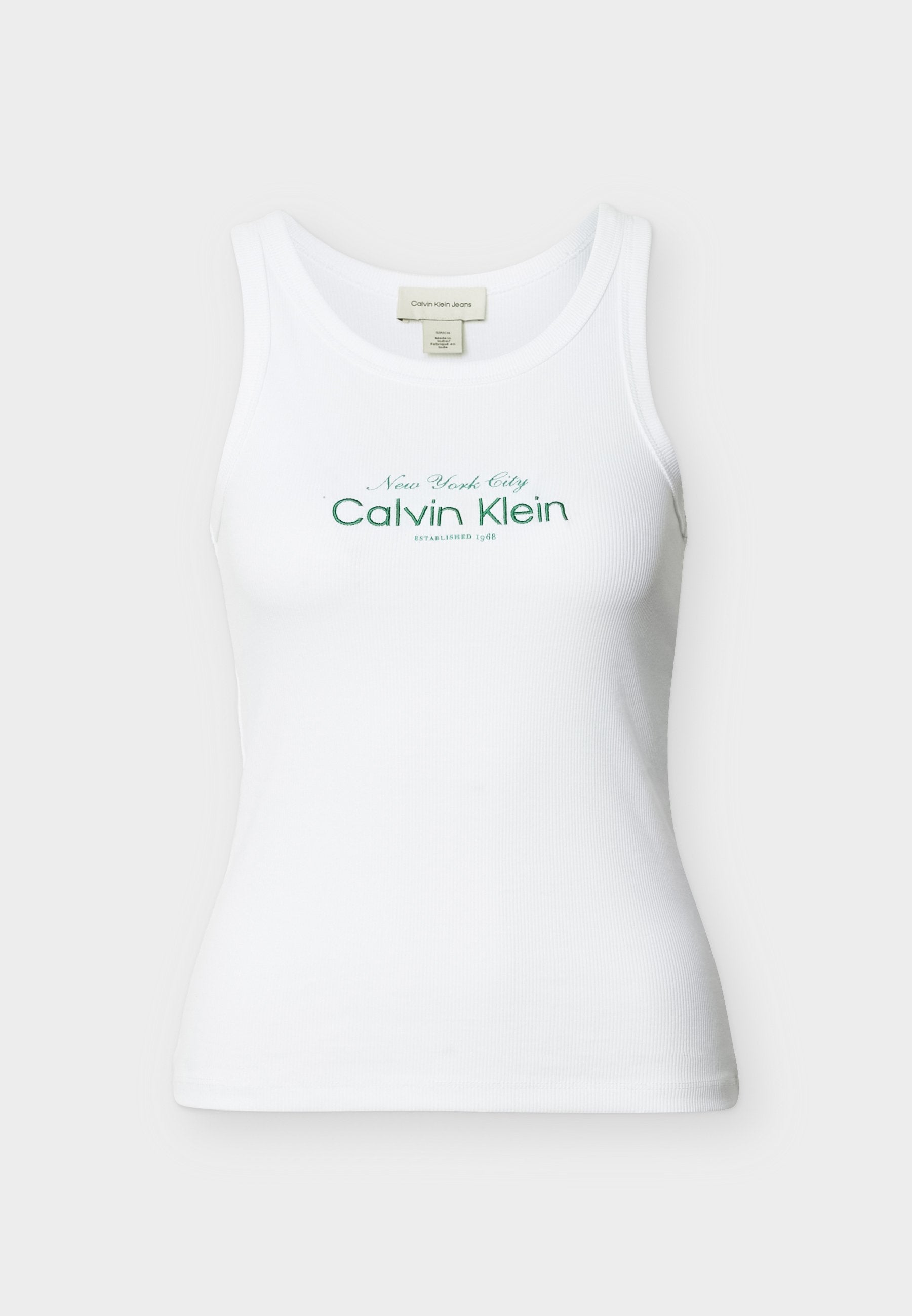 CONTOUR 2X2 RIB GRAPHIC TANK - Top - bright white