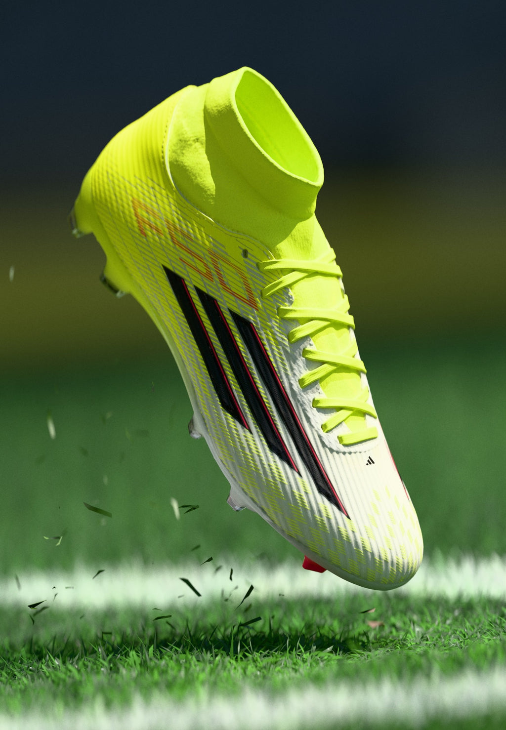 F50 LEAGUE MID CUT FIRM GROUND MULTI GROUND UNISEX - Football boots artificial grass - team solar yellow 2/core black/lucid red