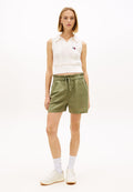 LINEN BLEND FIVE-POCKET SHORTS - Shorts - bay leaf