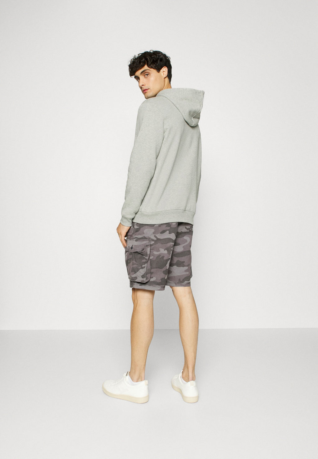 HERITAGE LOGO - Hoodie - light heather grey