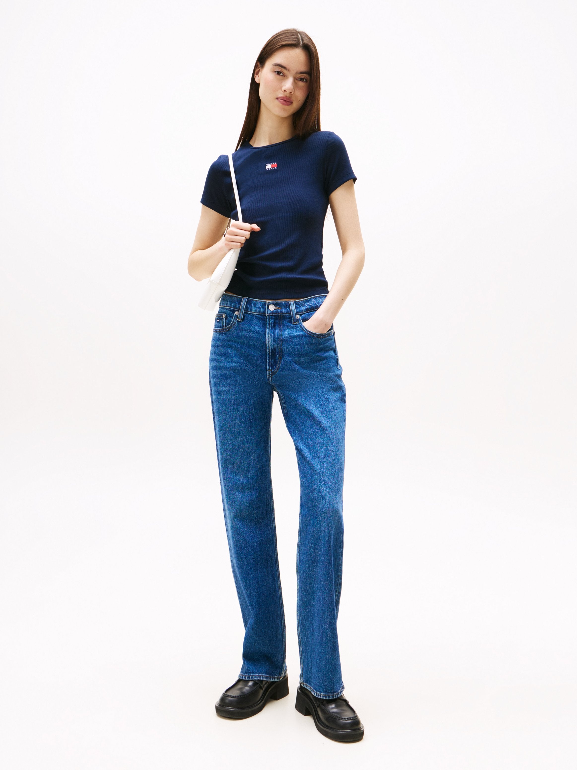 SLIM BADGE TEE - Basic T-shirt - dark night navy