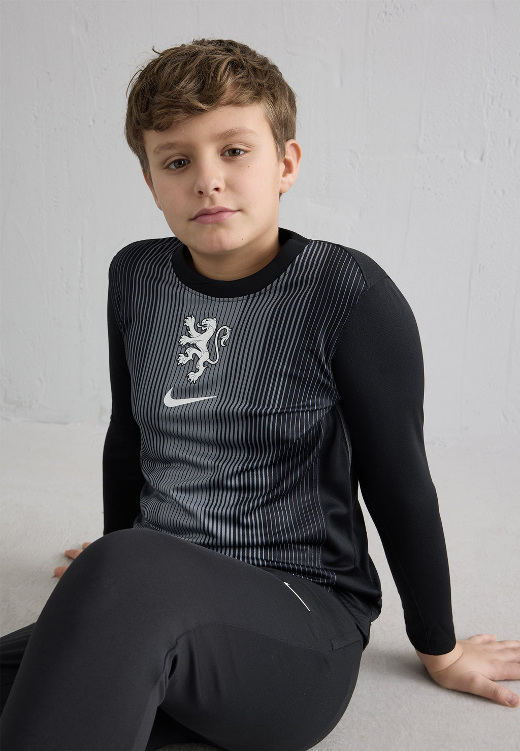 KADIN EC25 HOLLANDA KALECİ FORMASI UNISEX - Futbol forması - siyah/füme gri/beyaz