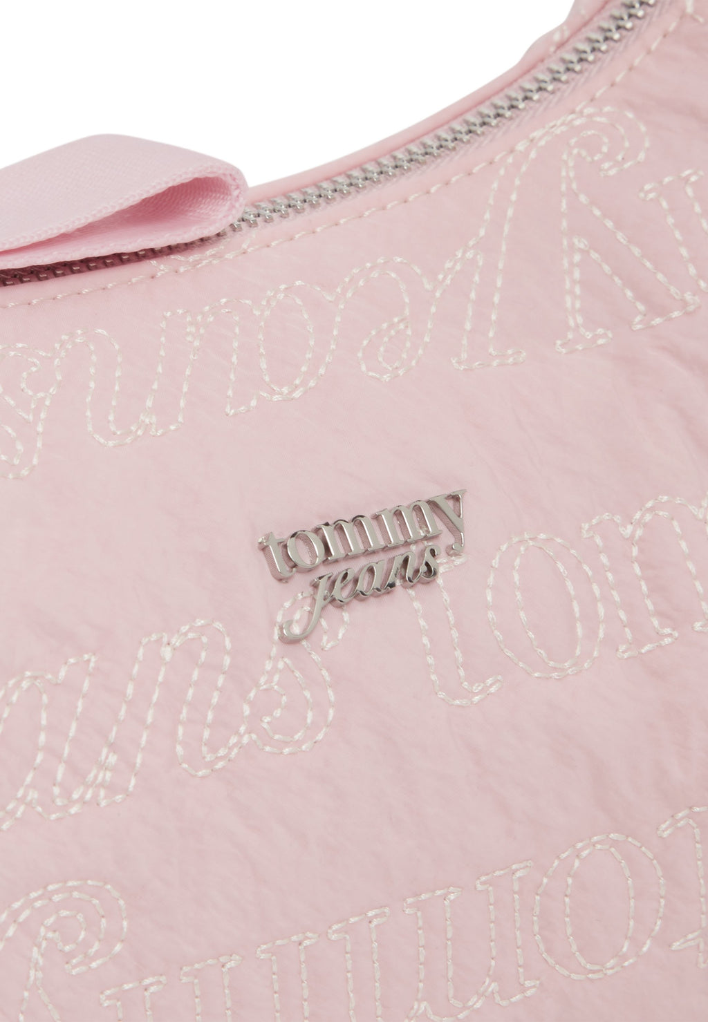 REPEAT LOGO EMBROIDERY SHOULDER BAG - Handbag - pearl dust rose