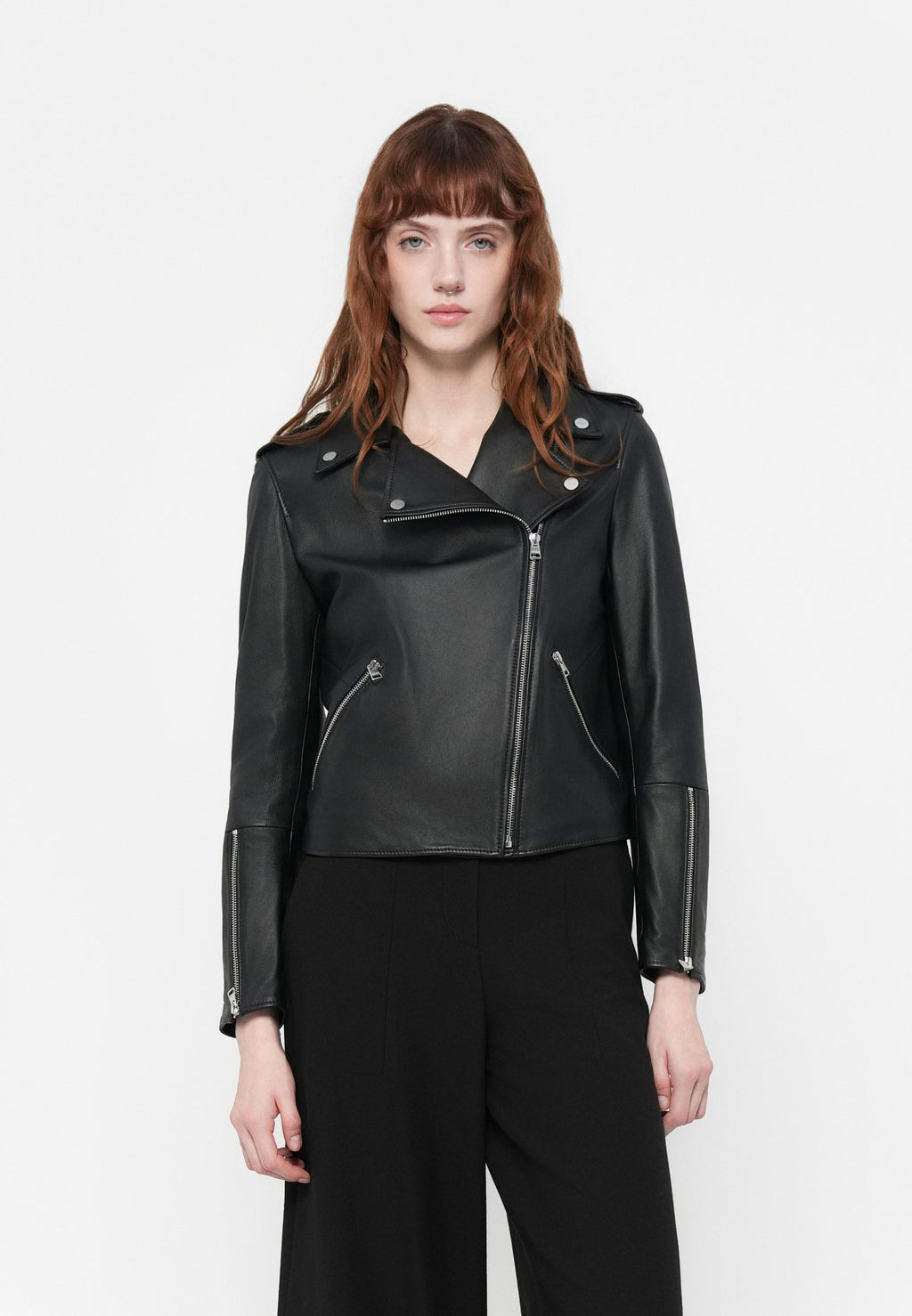 LUJANA - Leather jacket - black