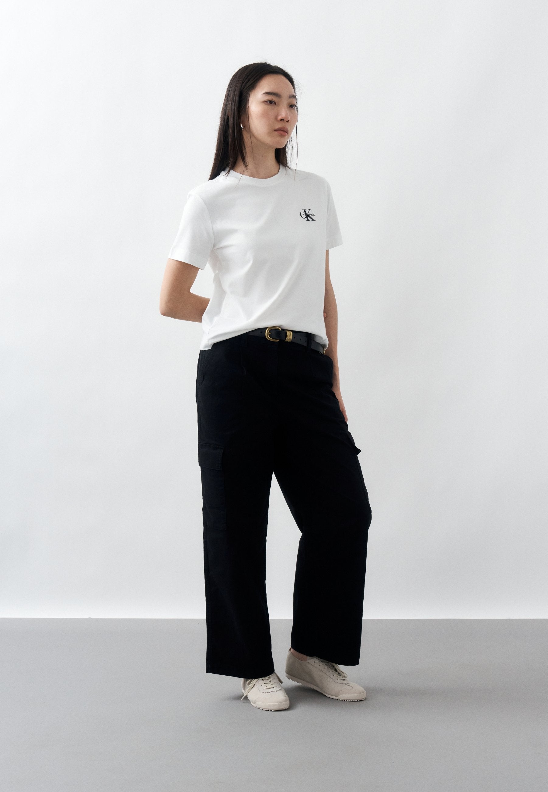 MONOGRAM TEE - Basic T-shirt - bright white