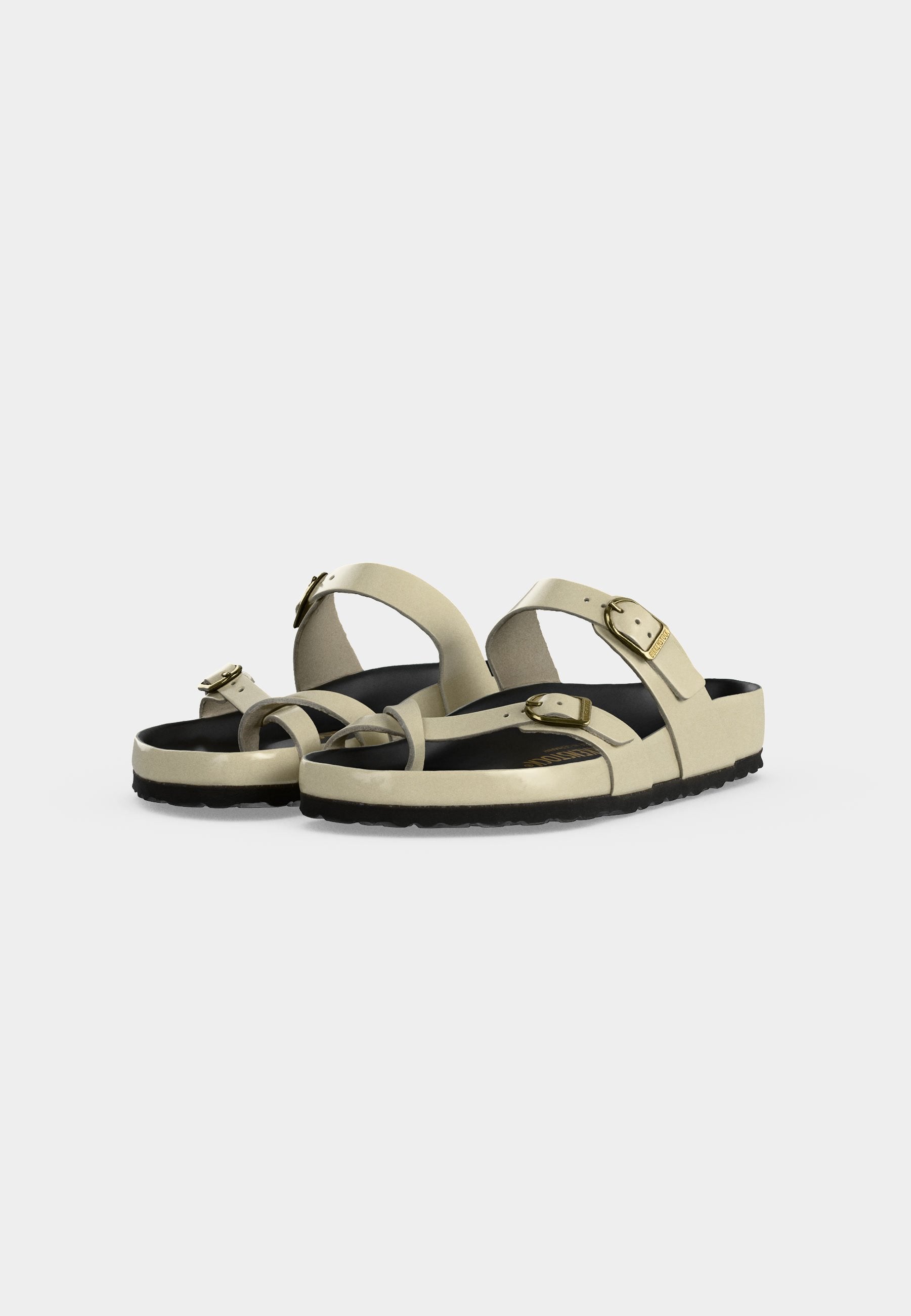 MAYARI BUCKLE LENA REGULAR - T-bar sandals - ecru/black