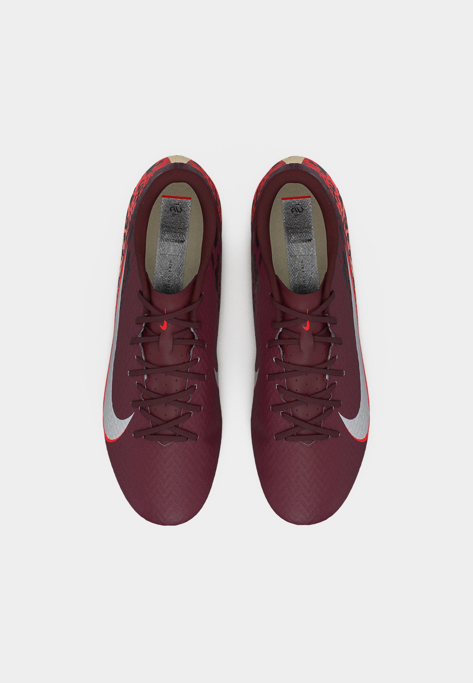 أحذية كرة القدم MERCURIAL VAPOR 16 ACADEMY UNITED FG/MG UNISEX - عشب صناعي - بورغندي كراش/فضي معدني/أحمر جامعي/فوسيل