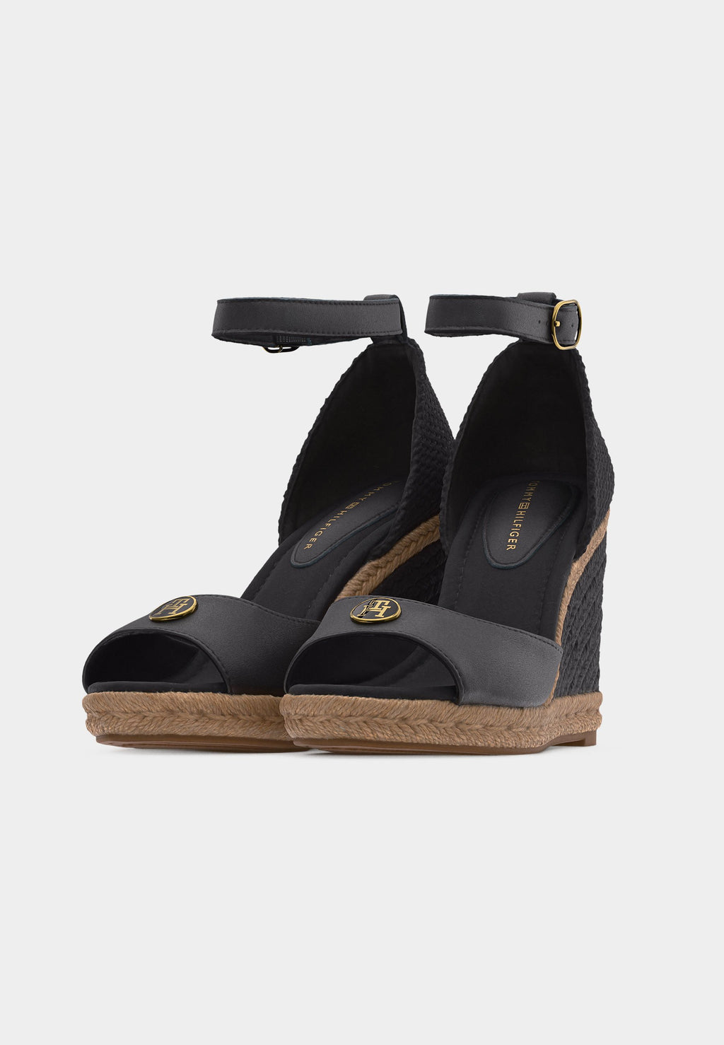 PLATE WEDGE - Platform sandals - black