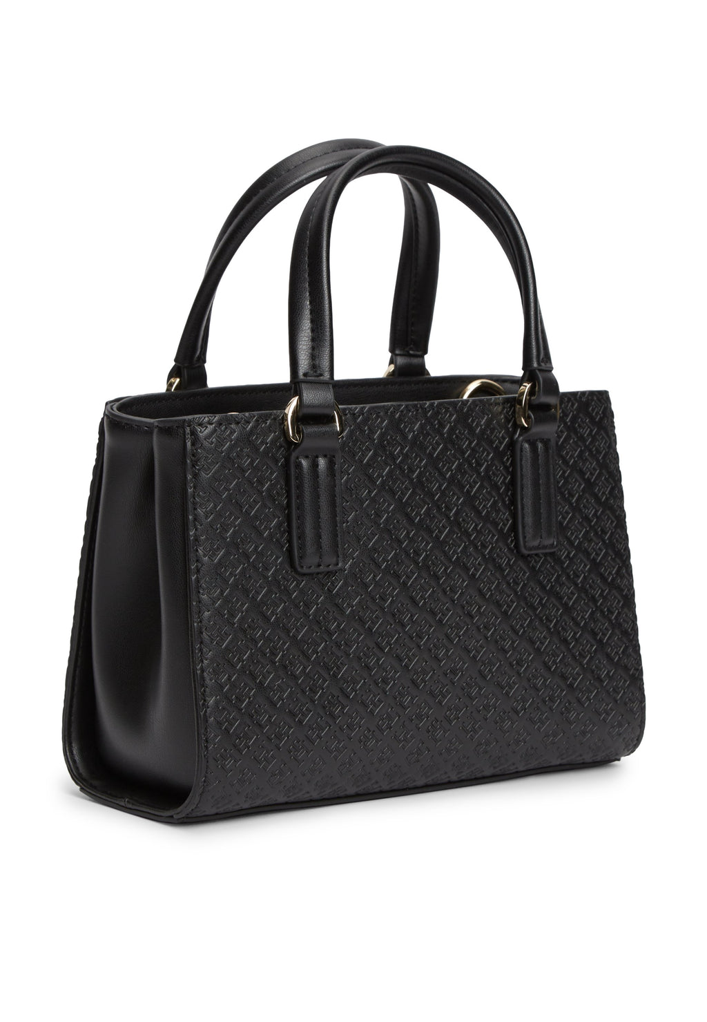 TH MONOGRAM CROSSBODY TOTE BAG - Handbag - black