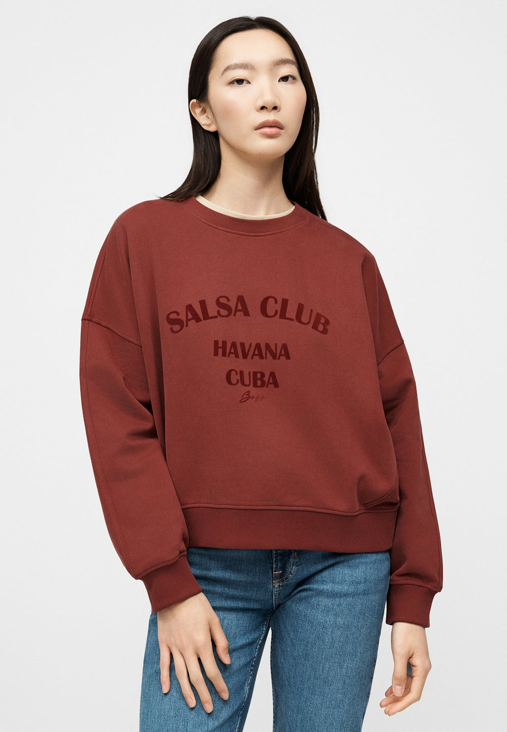 Sweatshirt - dark red